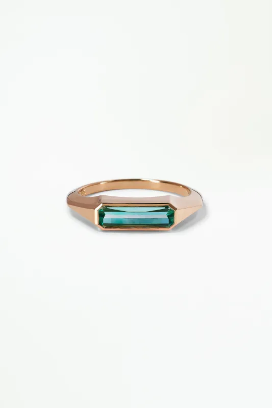 One of a Kind Step Cut Emerald Signet Ring No. 54 made by WWAKE