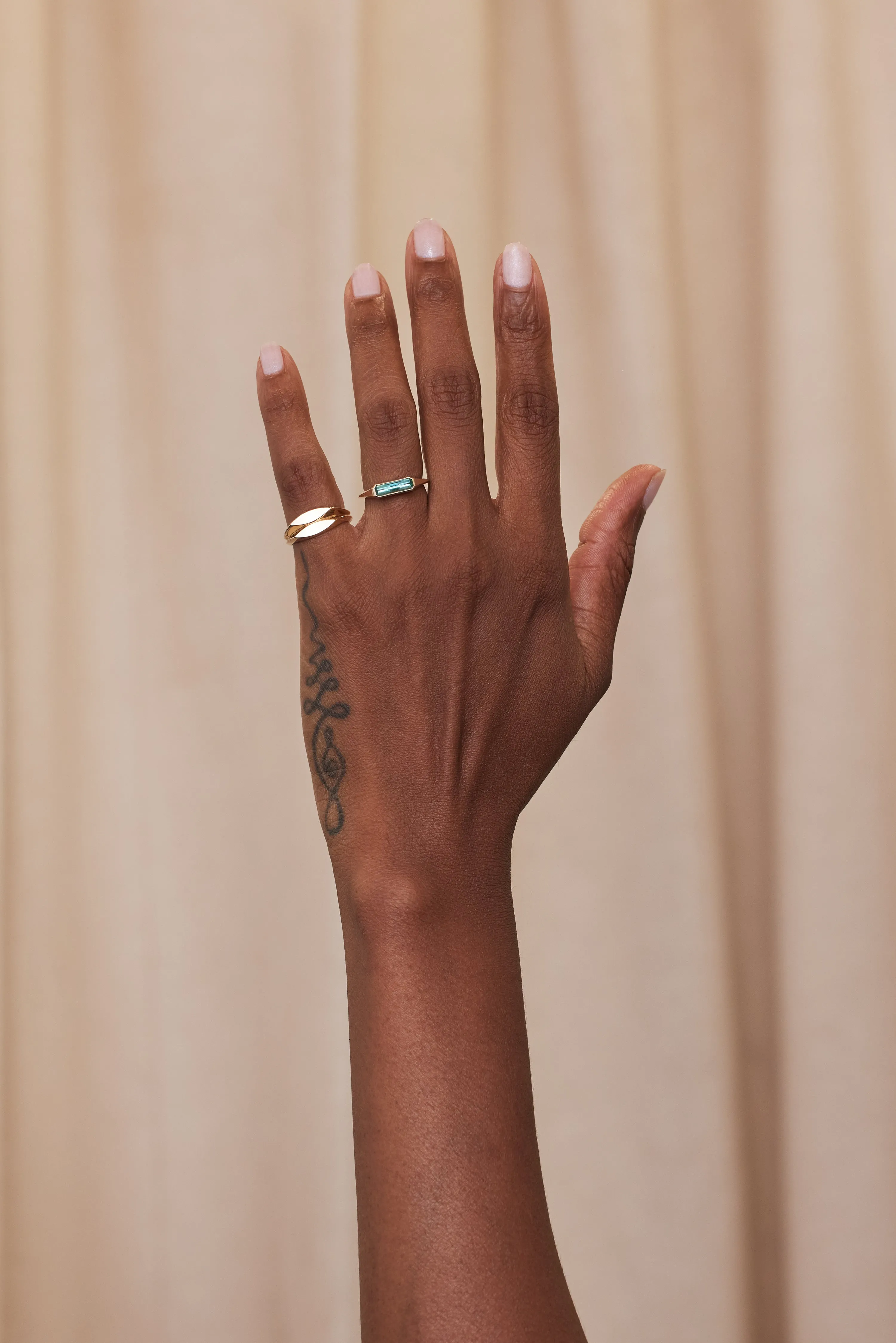 One of a Kind Step Cut Emerald Signet Ring No. 54 sold by WWAKE product image thumbnail 4
