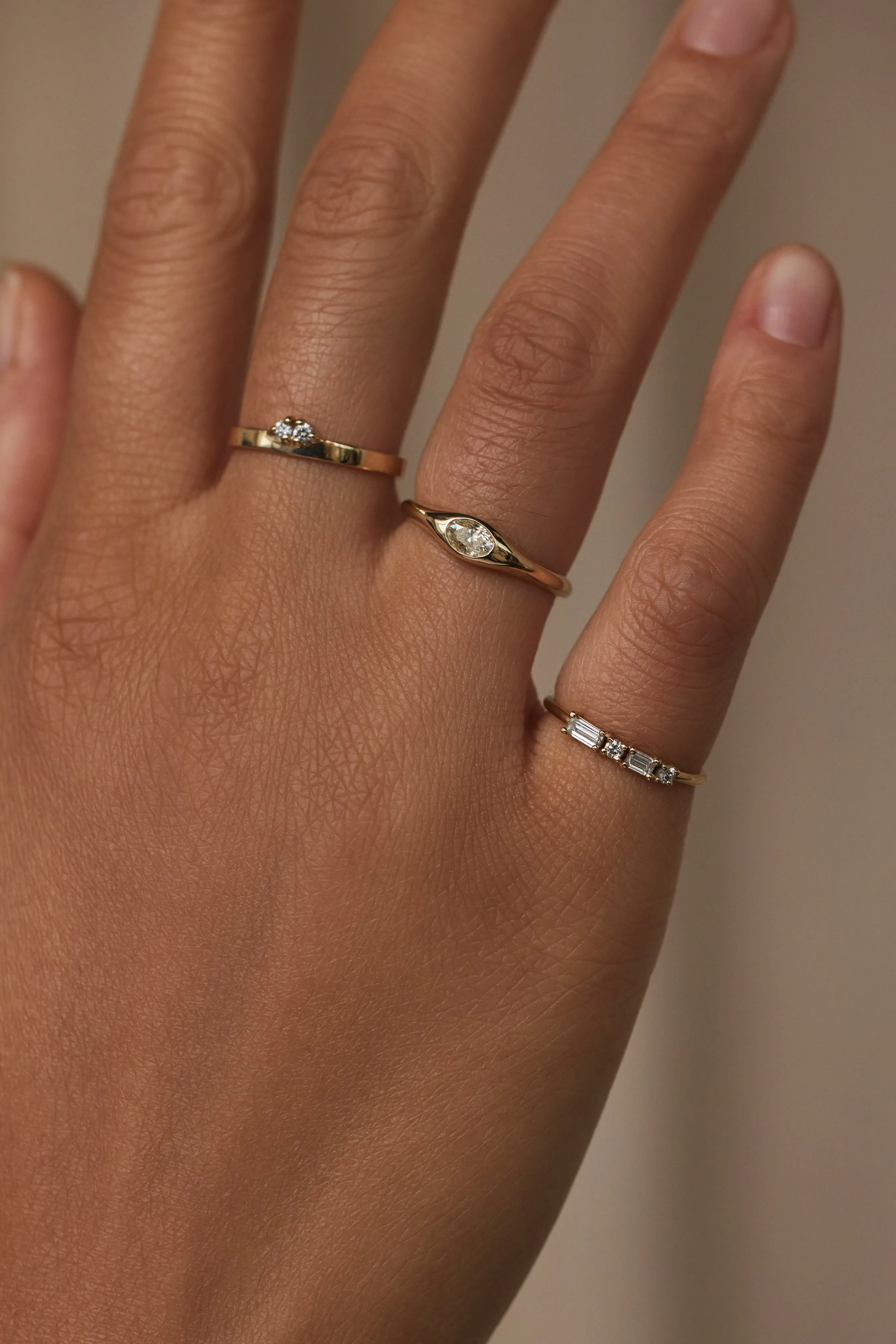 One of a Kind Brilliant Cut Oval Diamond Signet Ring No. 61 sold by WWAKE product image thumbnail 2