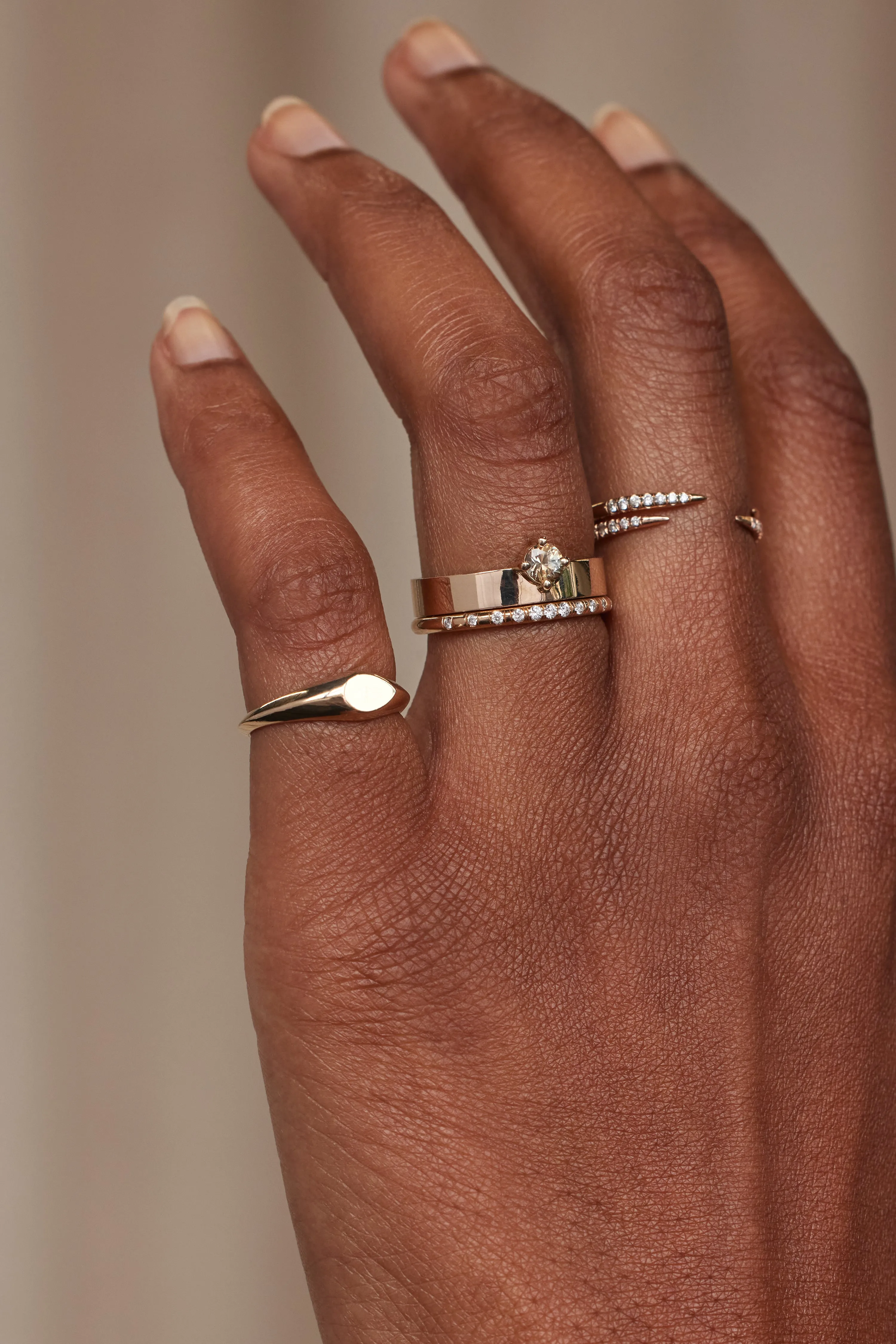 One of a Kind Brilliant Cut Sapphire Monolith Ring No. 11 sold by WWAKE product image thumbnail 2