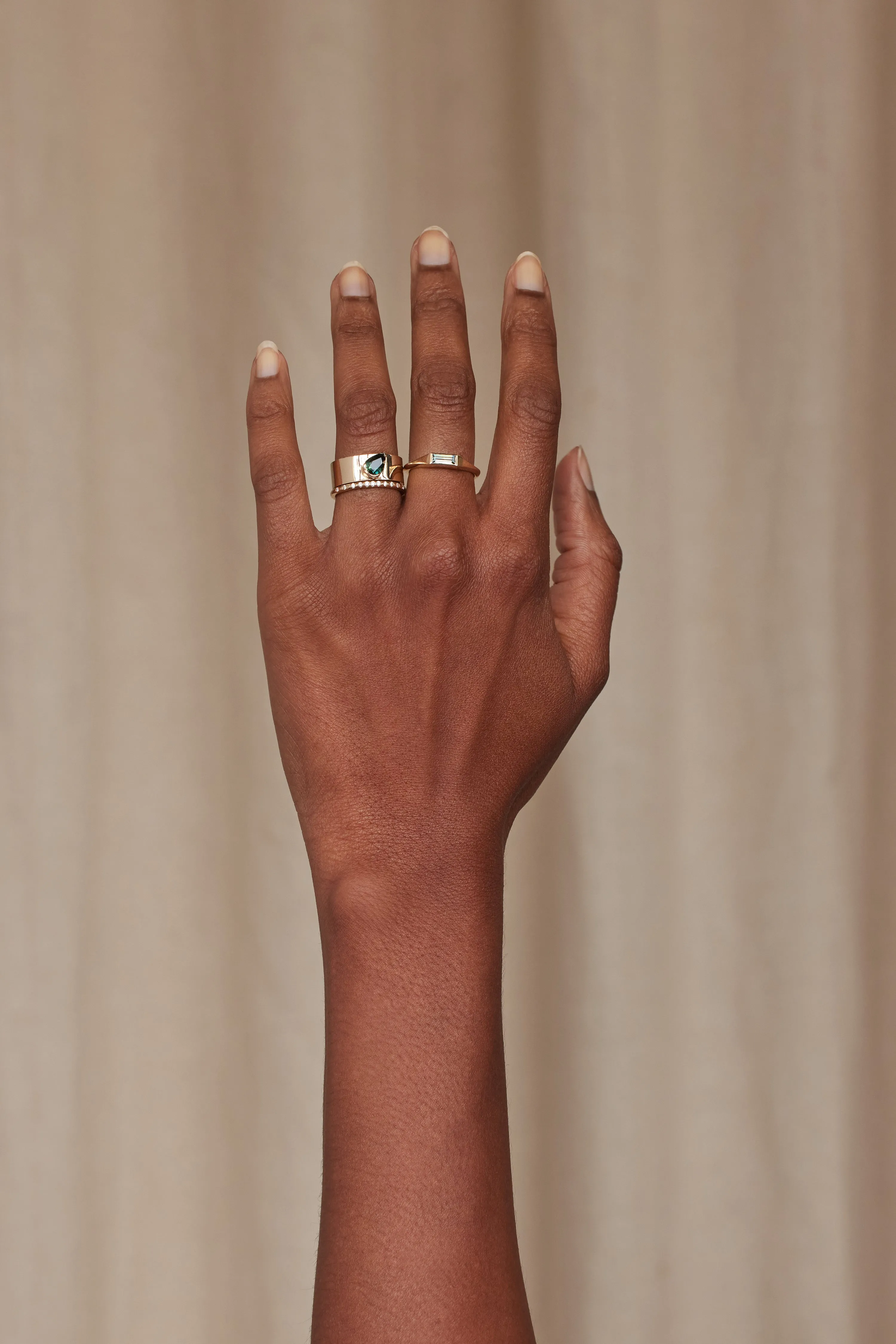 One of a Kind Brilliant Cut Sapphire Pear Menhir Ring No. 18 sold by WWAKE product image thumbnail 4