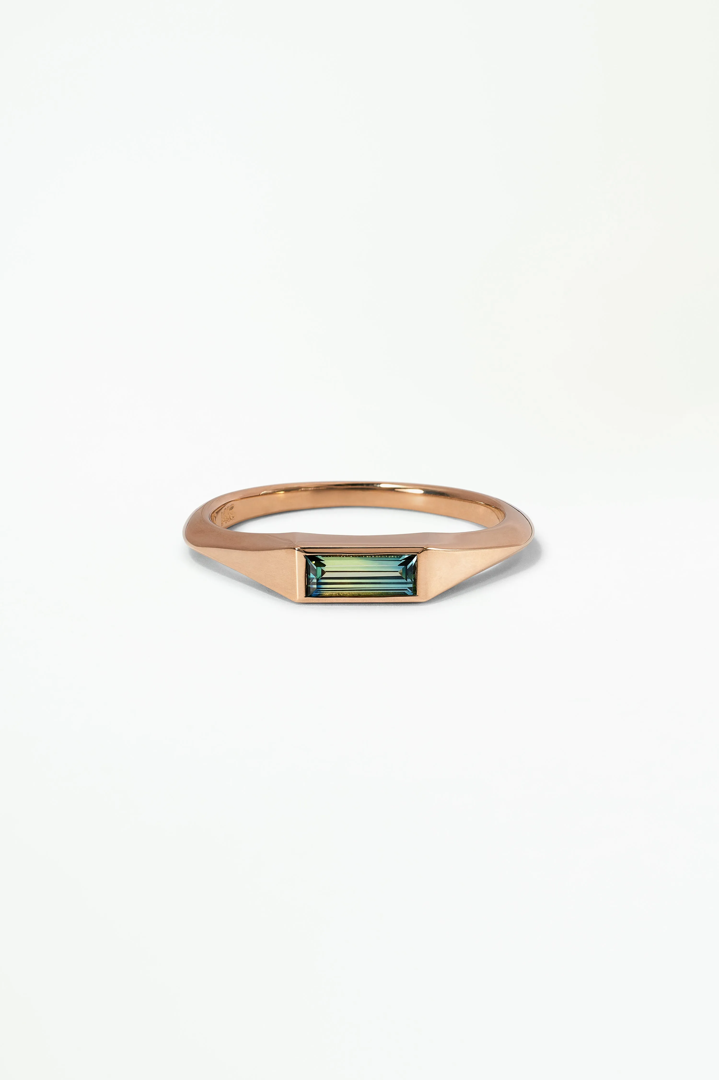 One of a Kind Baguette Cut Sapphire Signet Ring No. 57 sold by WWAKE