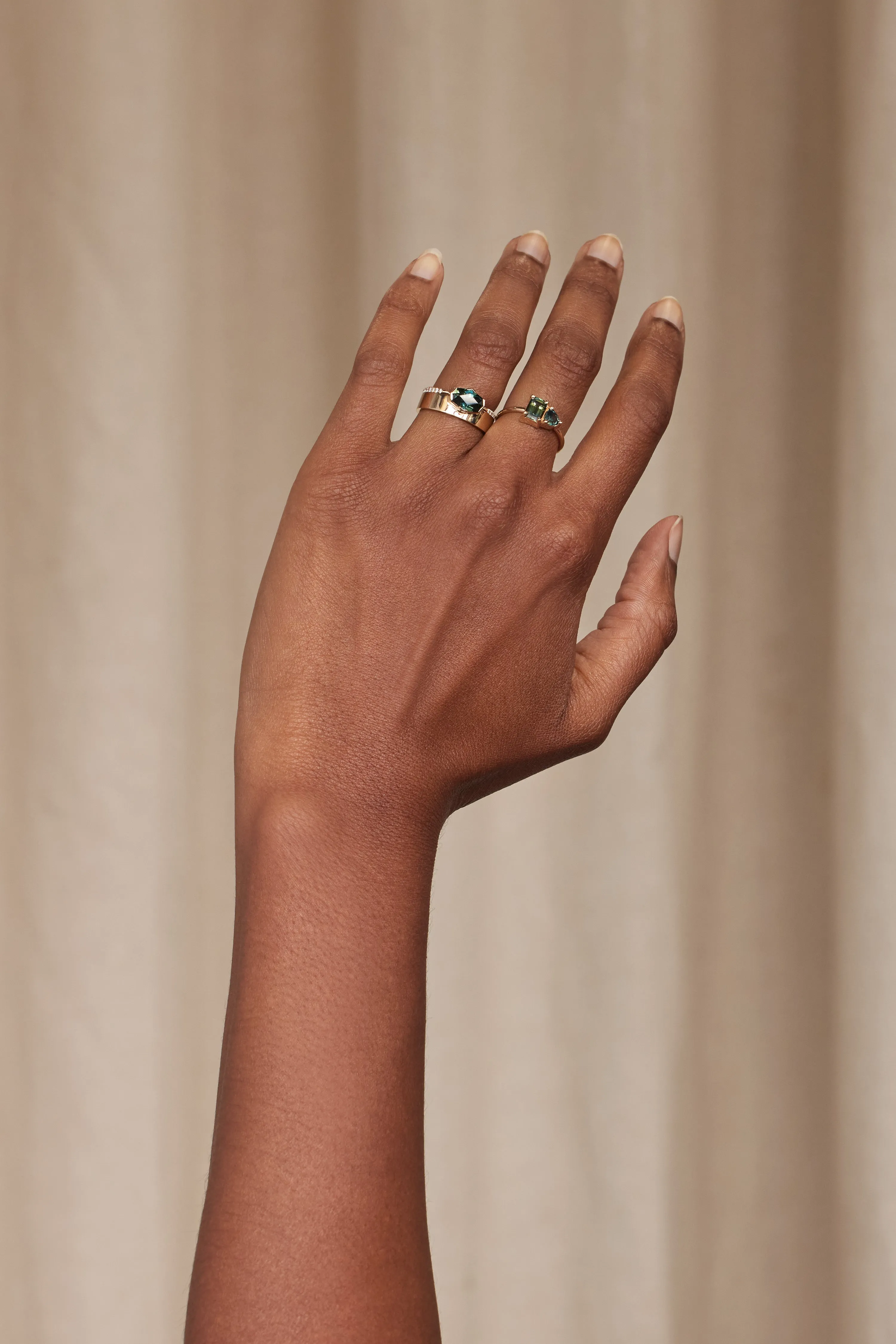 One of a Kind Elongated Octagon Cut Sapphire Monolith Ring No. 23 sold by WWAKE product image thumbnail 4