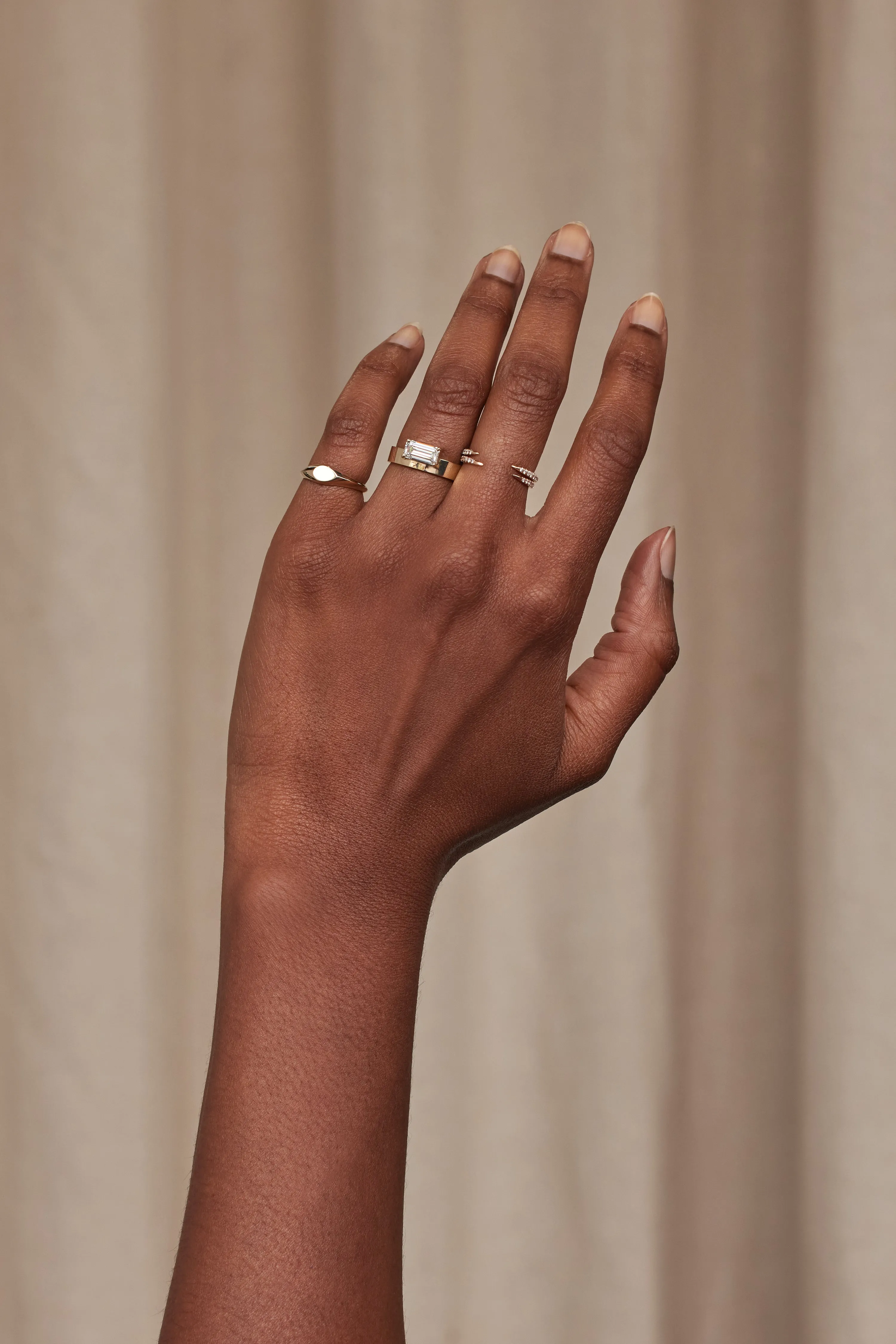 One of a Kind Emerald Cut Diamond Monolith Ring No. 24 sold by WWAKE product image thumbnail 4