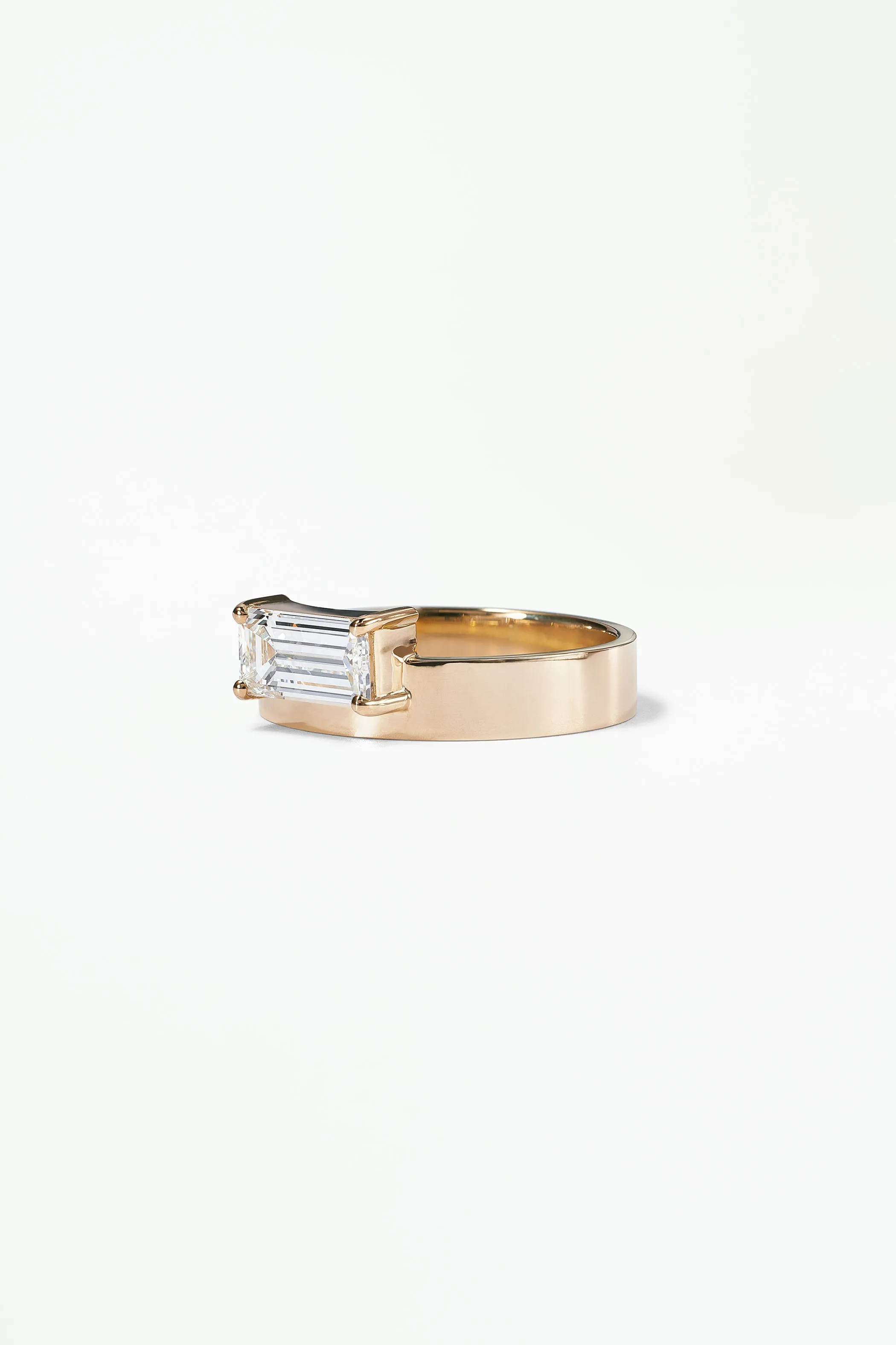 One of a Kind Emerald Cut Diamond Monolith Ring No. 24 sold by WWAKE product image thumbnail 3