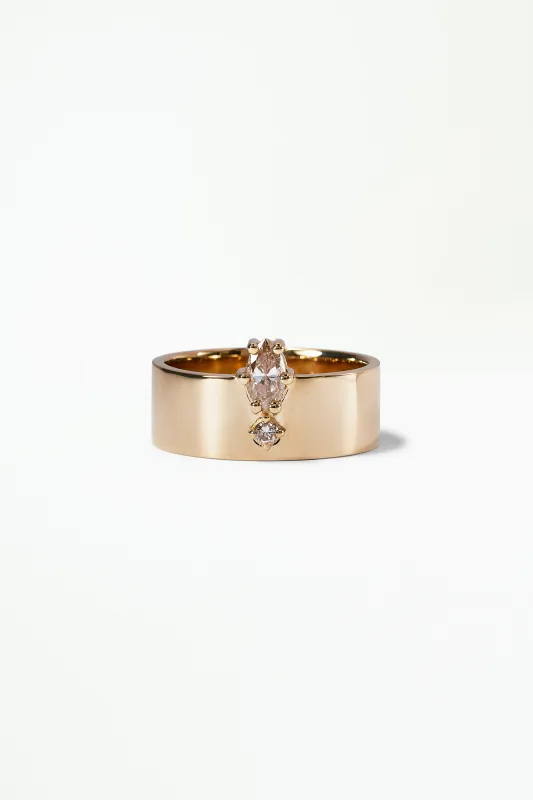 One of a Kind Marquise and Brilliant Cut Diamond Bricolage Ring No. 16 made by WWAKE