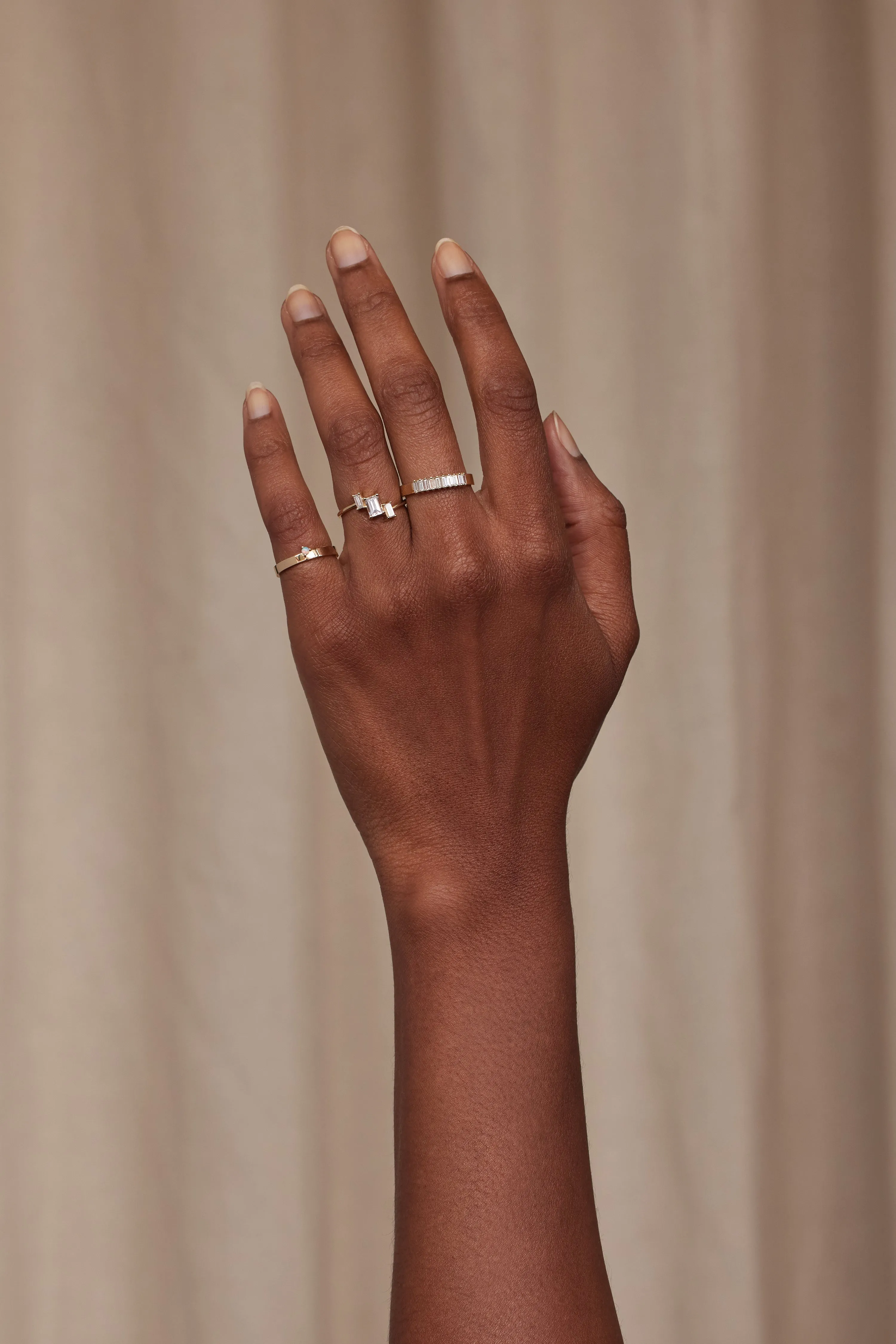 One of a Kind Baguette Cut Diamond Mosaic Ring No. 27 sold by WWAKE product image thumbnail 4