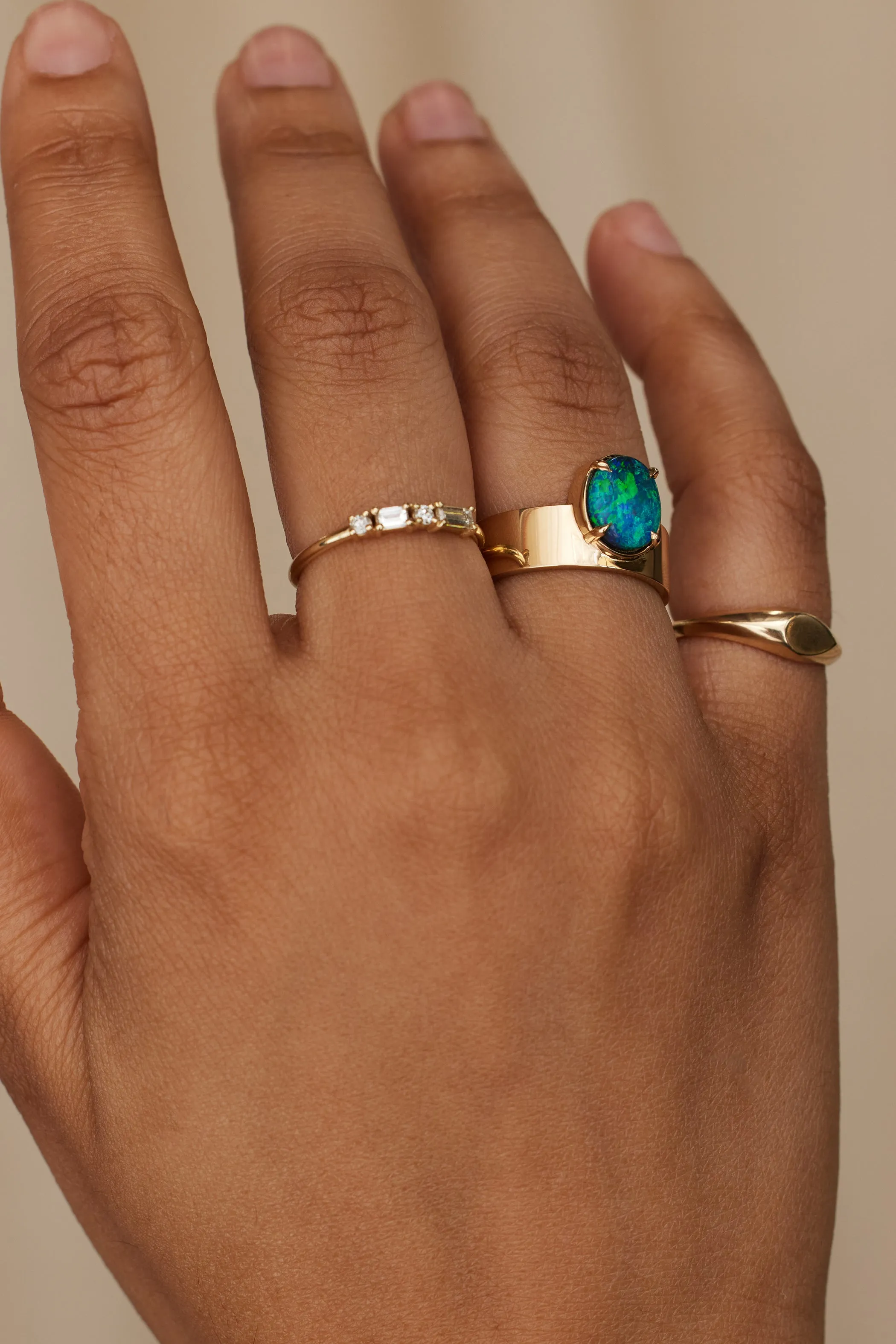 One of a Kind Black Opal Monolith Ring No. 13 sold by WWAKE product image thumbnail 2