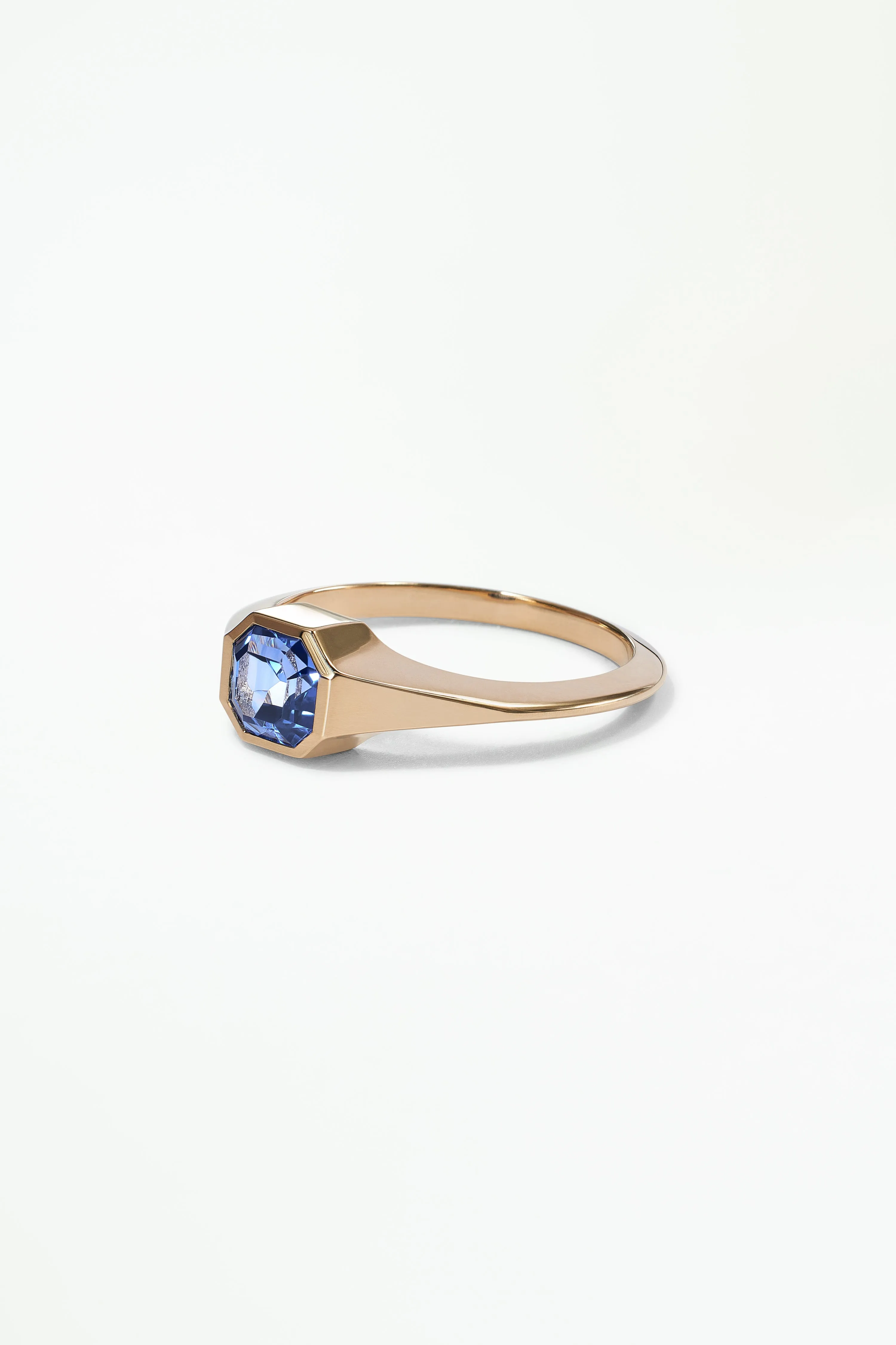 One of a Kind Asscher Cut Sapphire Signet Ring No. 42 sold by WWAKE product image thumbnail 3