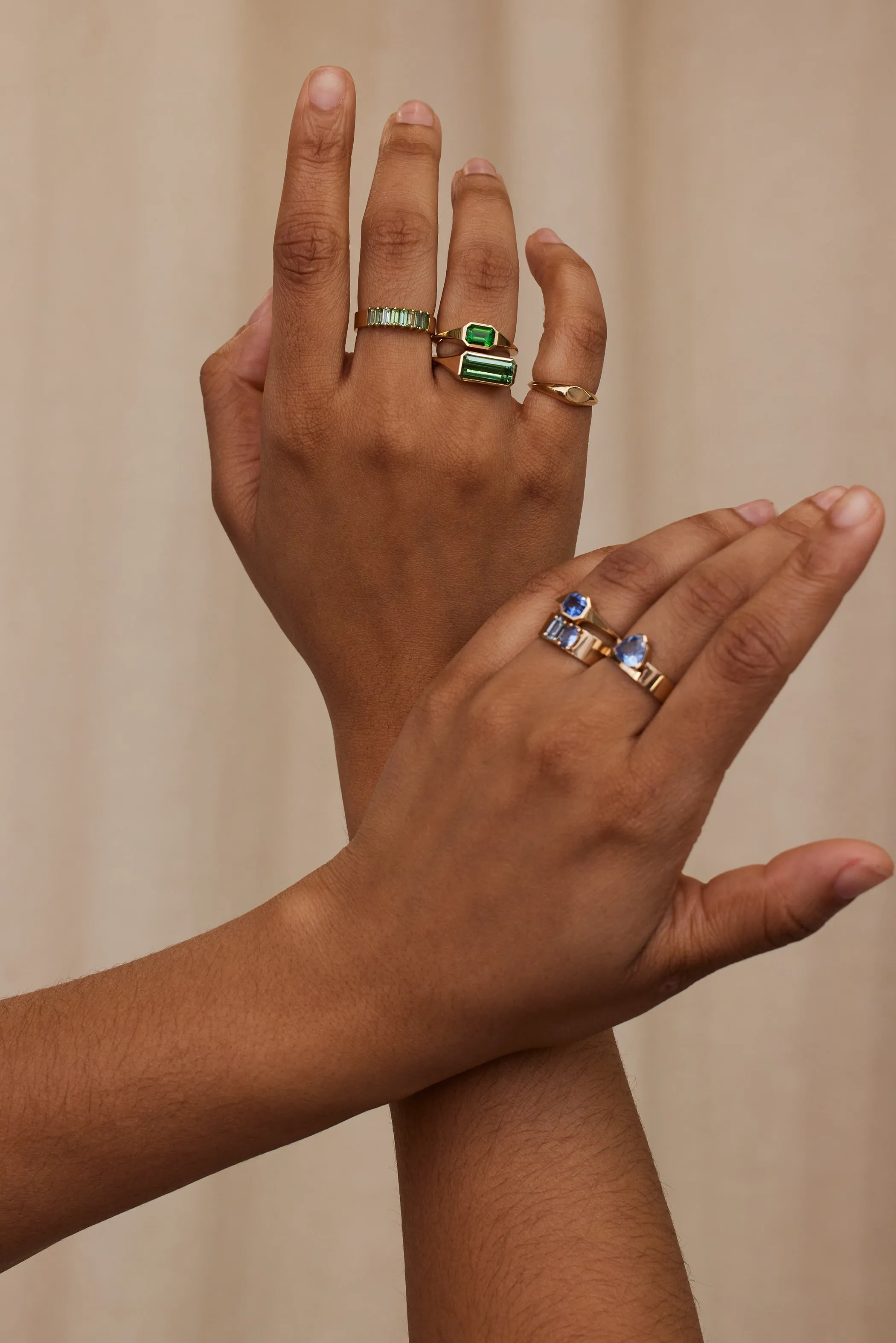 One of a Kind Emerald Cut Green Tourmaline Signet Ring No. 47 sold by WWAKE product image thumbnail 4