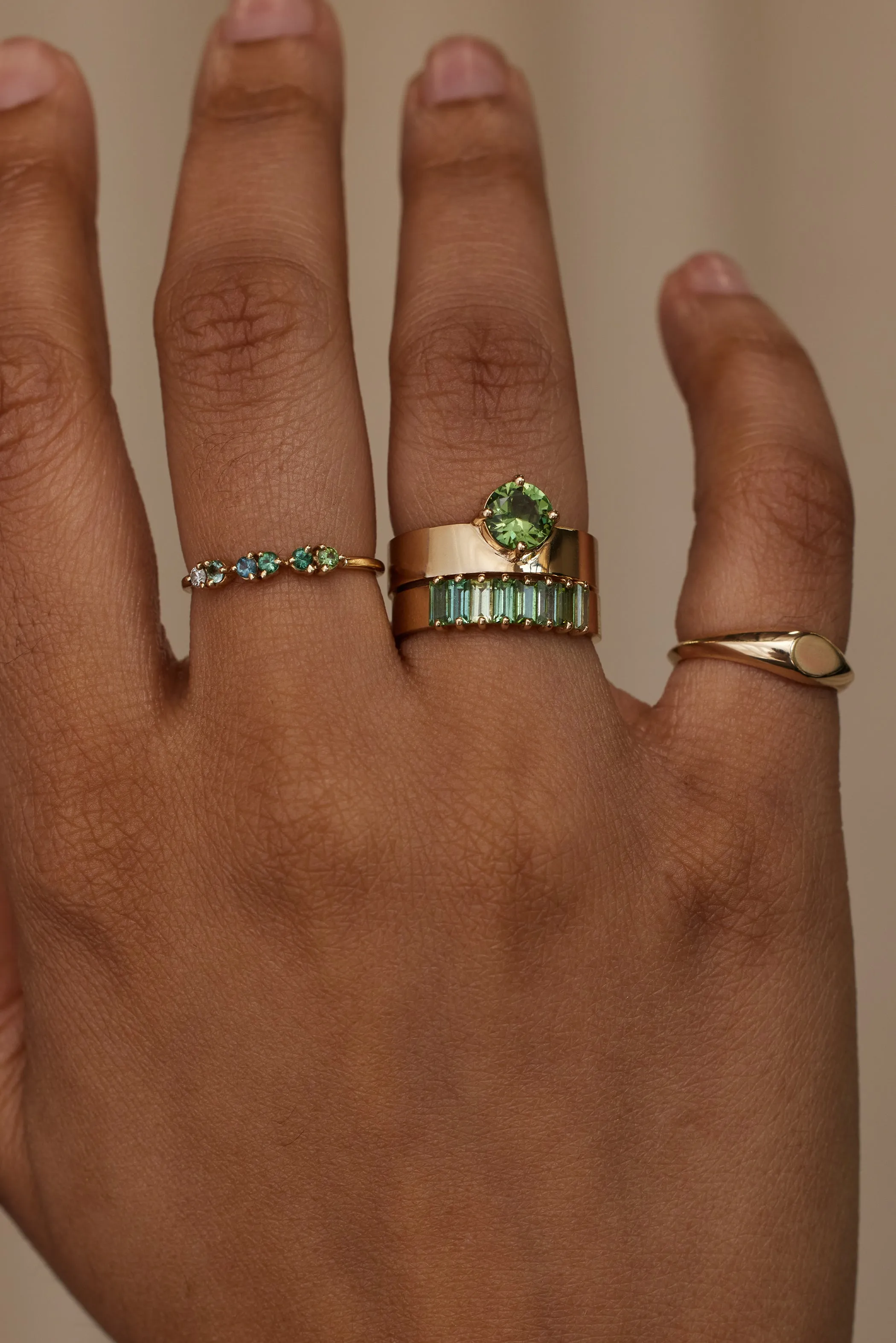 One of a Kind Round Brilliant Cut Sapphire Monolith Ring No. 18 sold by WWAKE product image thumbnail 2