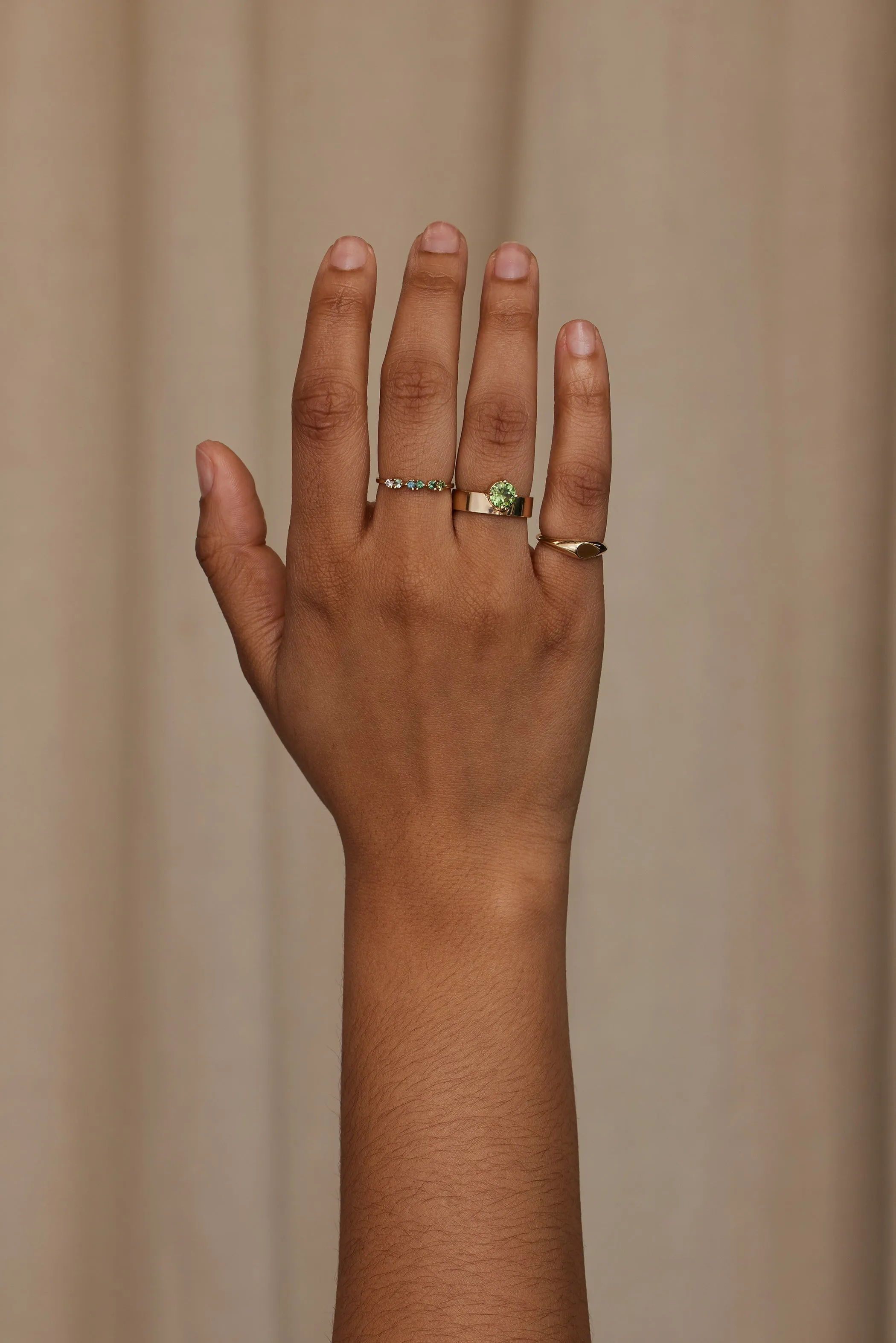 One of a Kind Round Brilliant Cut Sapphire Monolith Ring No. 18 sold by WWAKE product image thumbnail 4