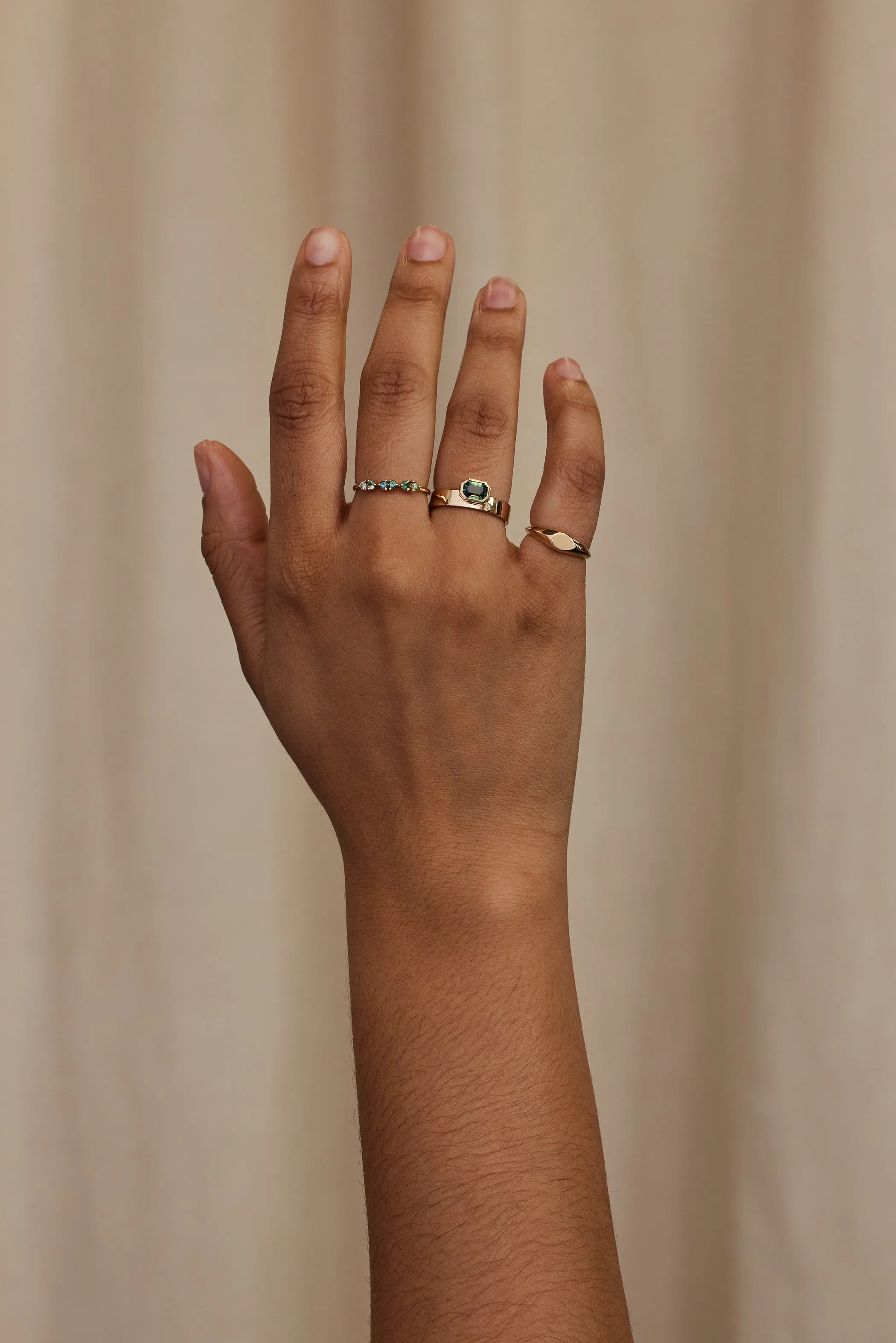 One of a Kind Emerald Cut Sapphire Monolith Ring No. 17 sold by WWAKE product image thumbnail 4