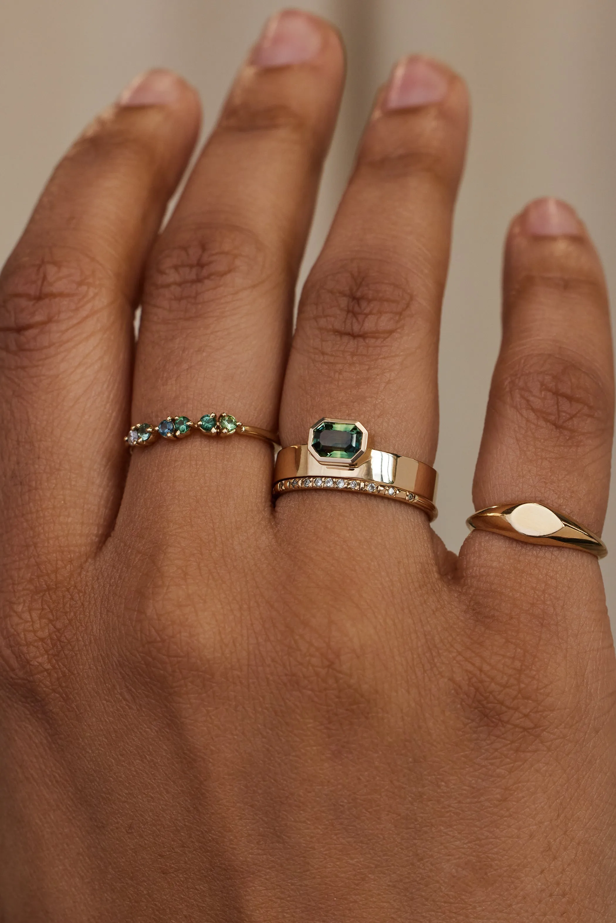 One of a Kind Emerald Cut Sapphire Monolith Ring No. 17 sold by WWAKE product image thumbnail 2