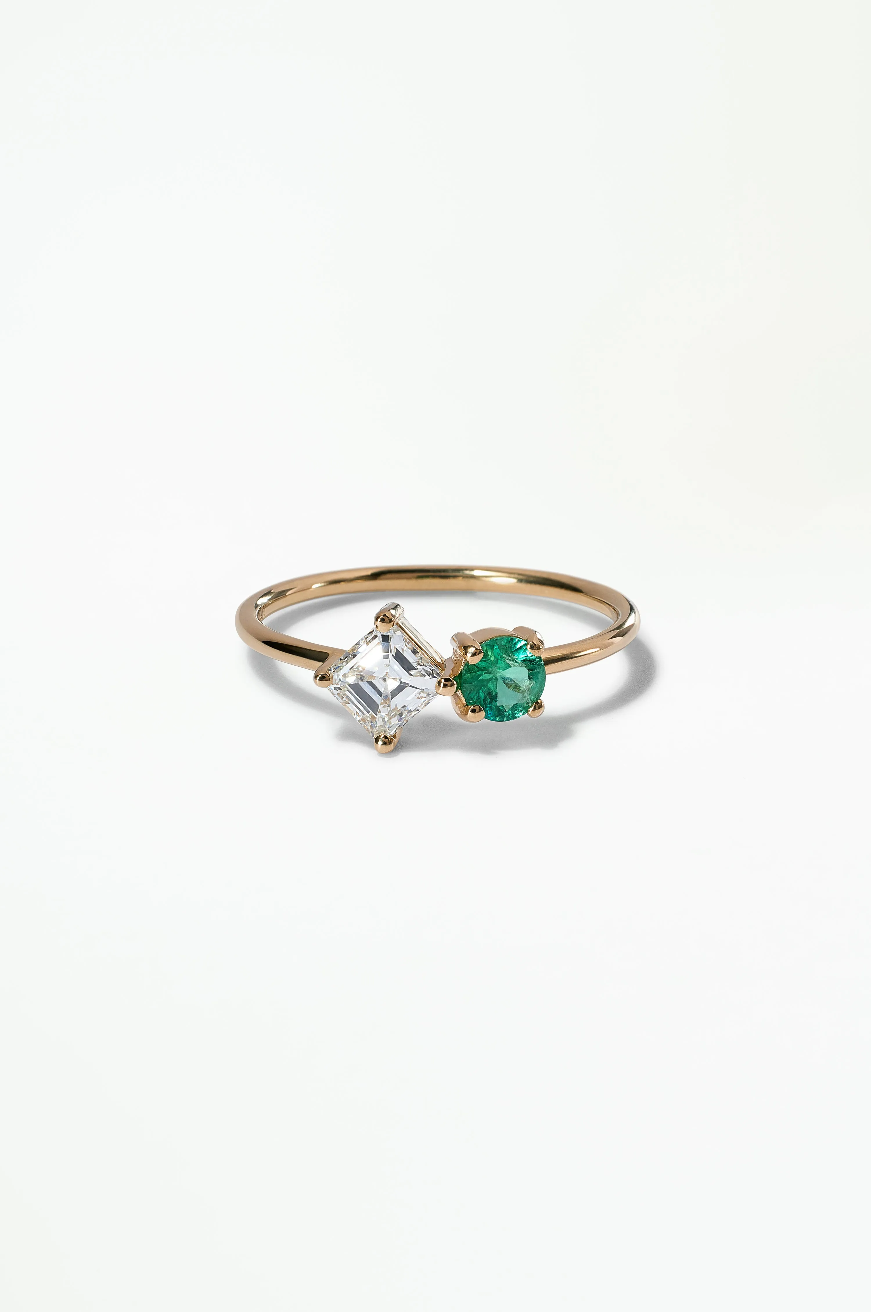 One of a Kind Diamond and Emerald Mosaic Ring No. 46 sold by WWAKE