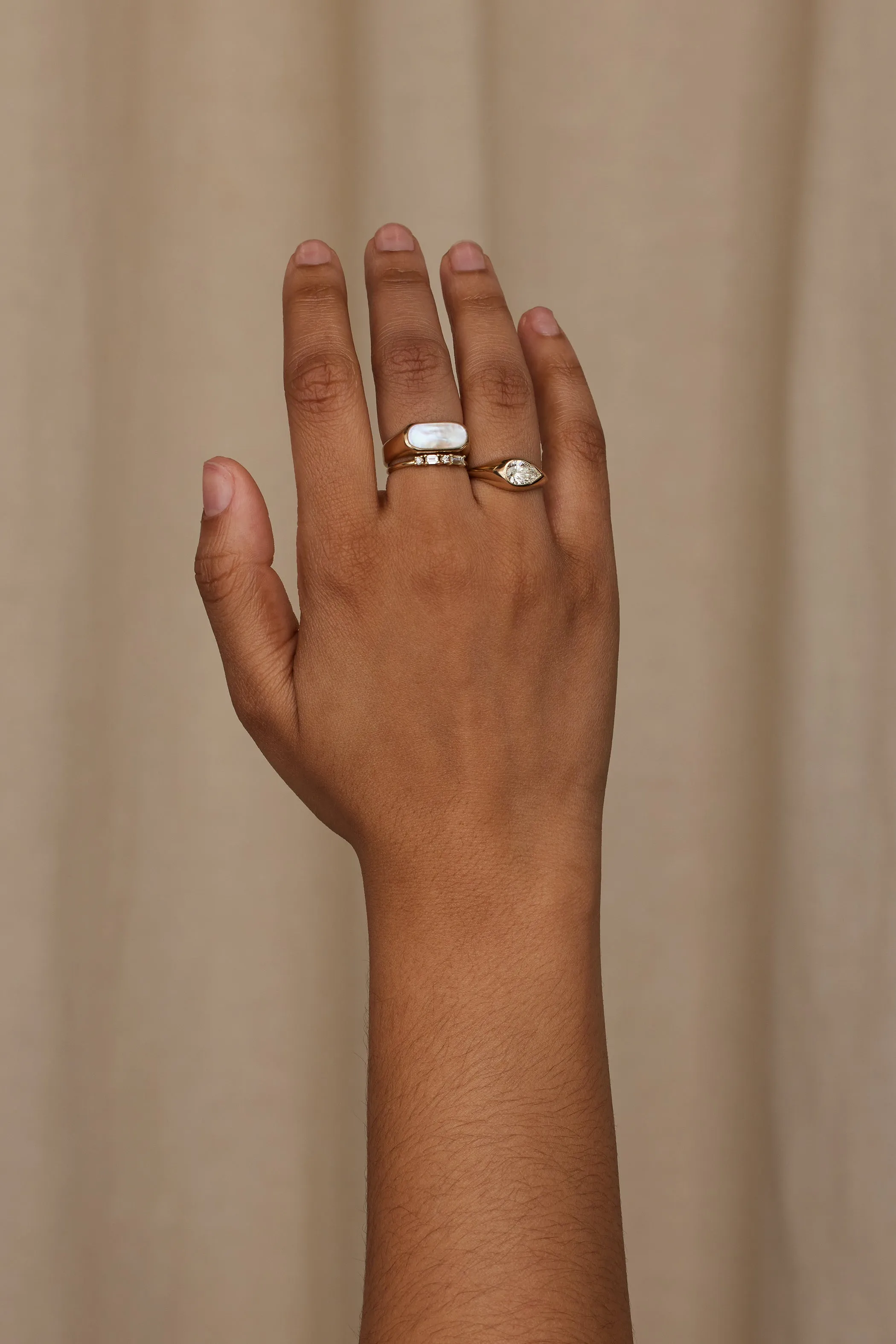 One of a Kind Pear Brilliant Cut Diamond Signet No. 36 sold by WWAKE product image thumbnail 4