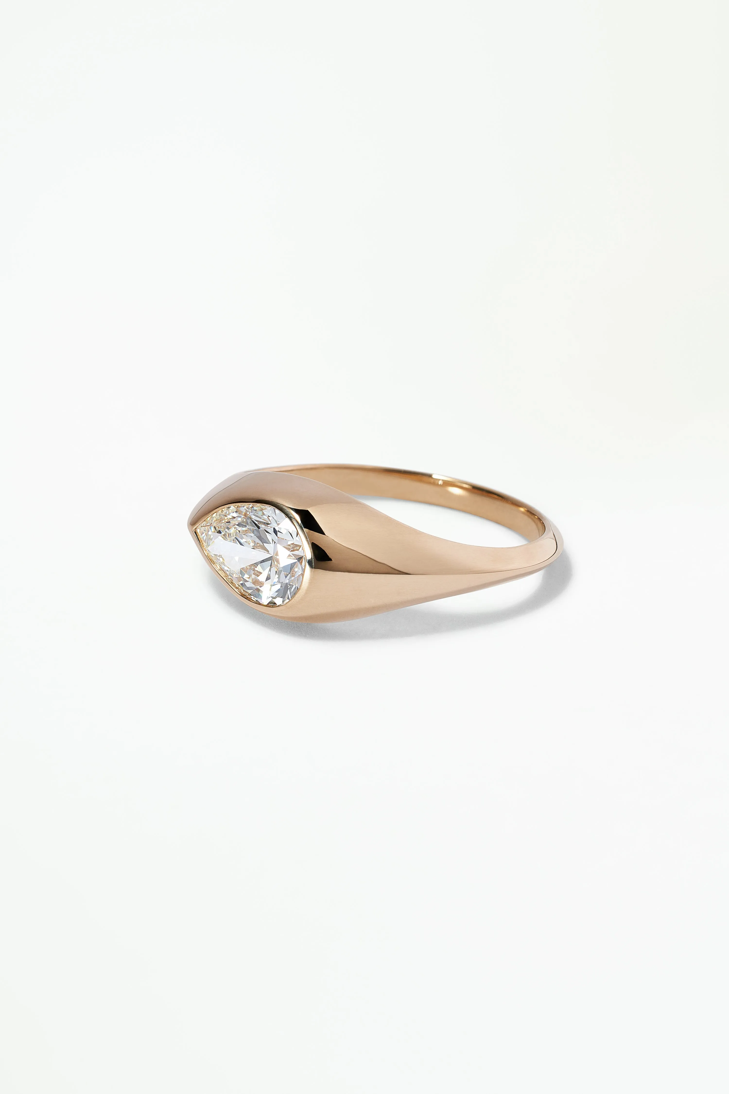 One of a Kind Pear Brilliant Cut Diamond Signet No. 36 sold by WWAKE product image thumbnail 3