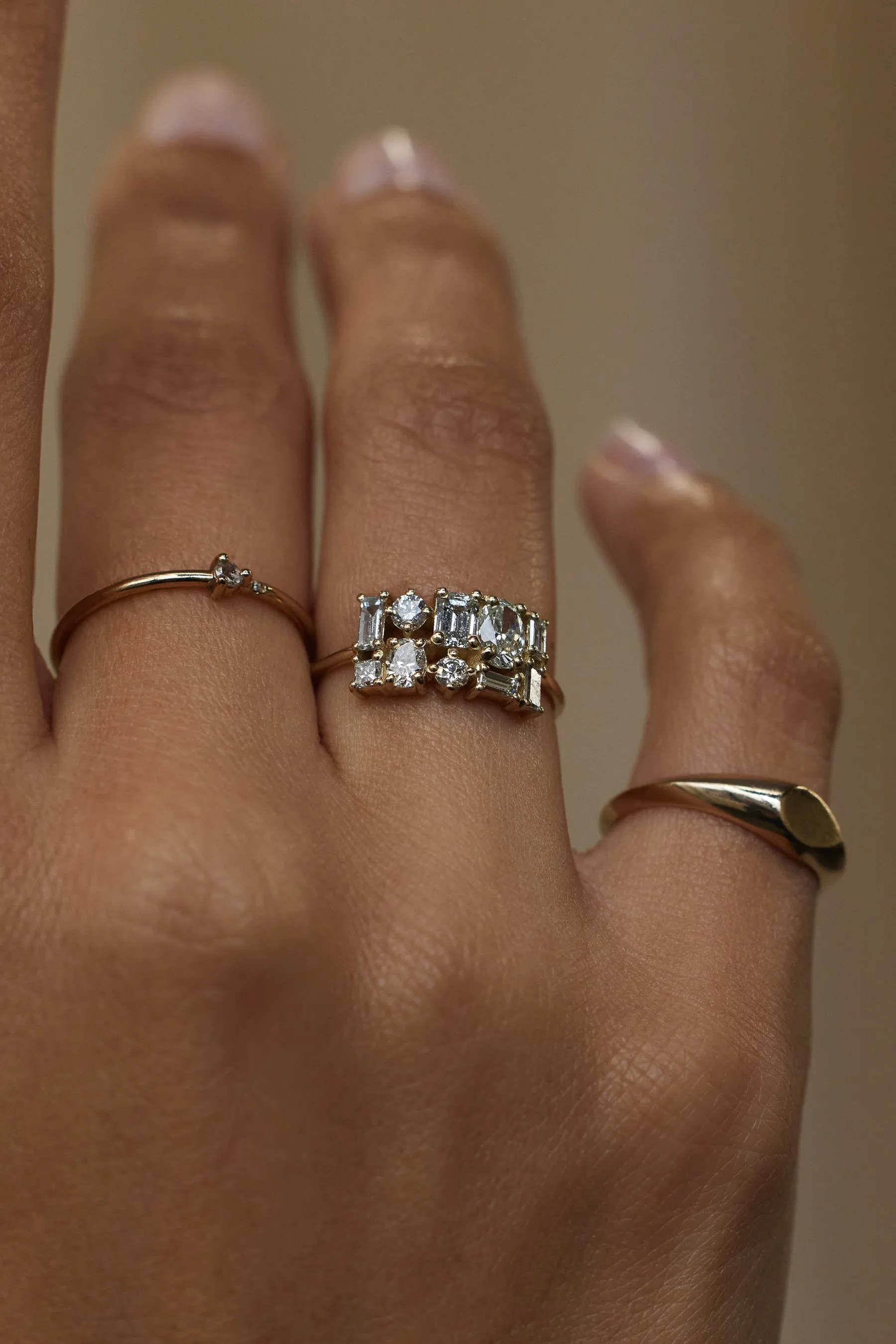 One of a Kind Diamond Mosaic Ring No. 33 sold by WWAKE product image thumbnail 2