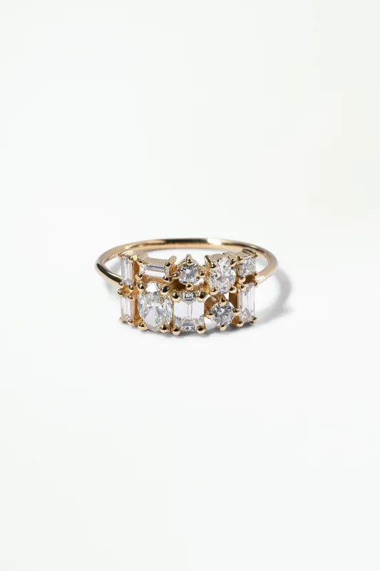 One of a Kind Diamond Mosaic Ring No. 33 made by WWAKE