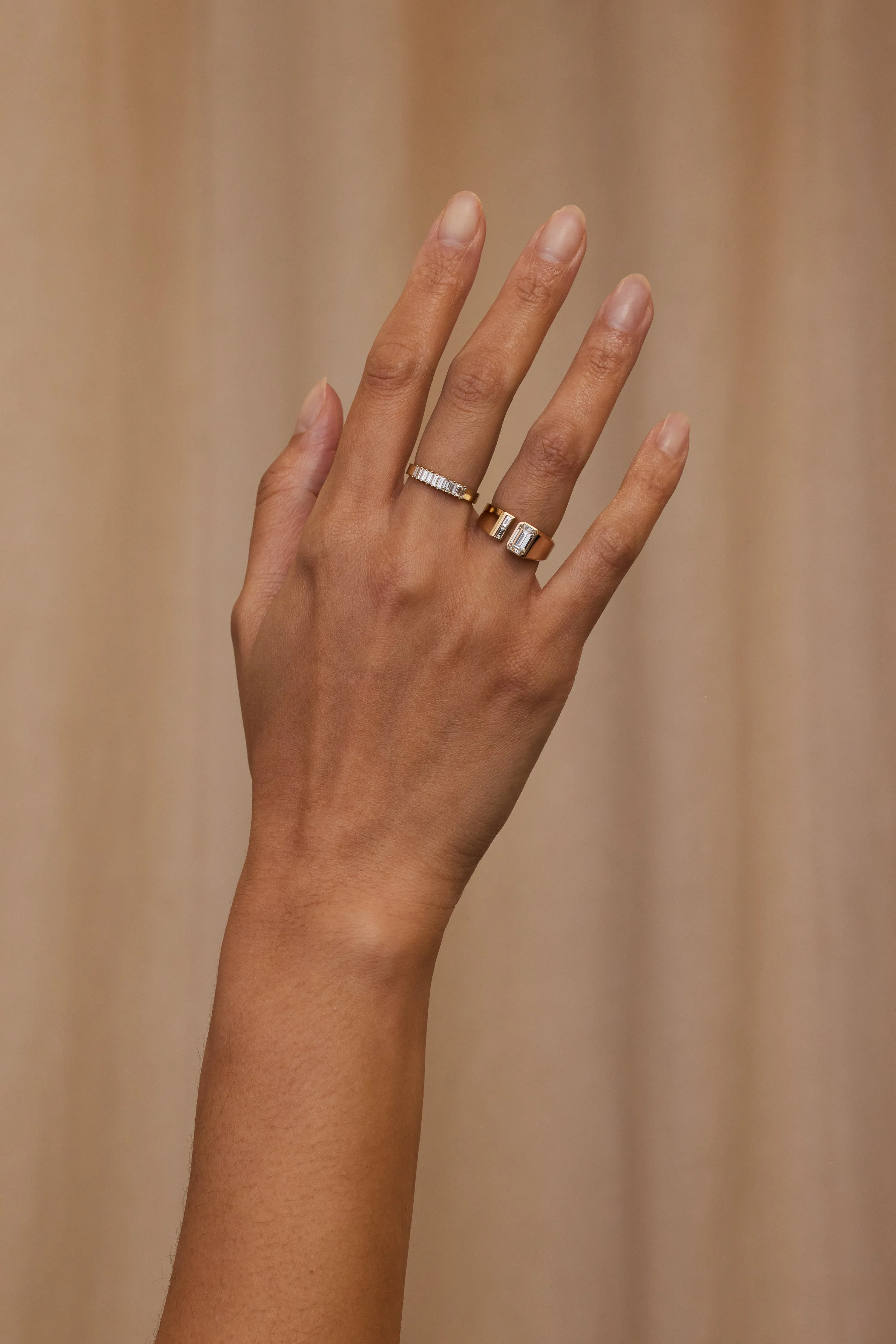 One of a Kind Emerald Cut Diamond Dyad Signet Ring No. 9 sold by WWAKE product image thumbnail 4