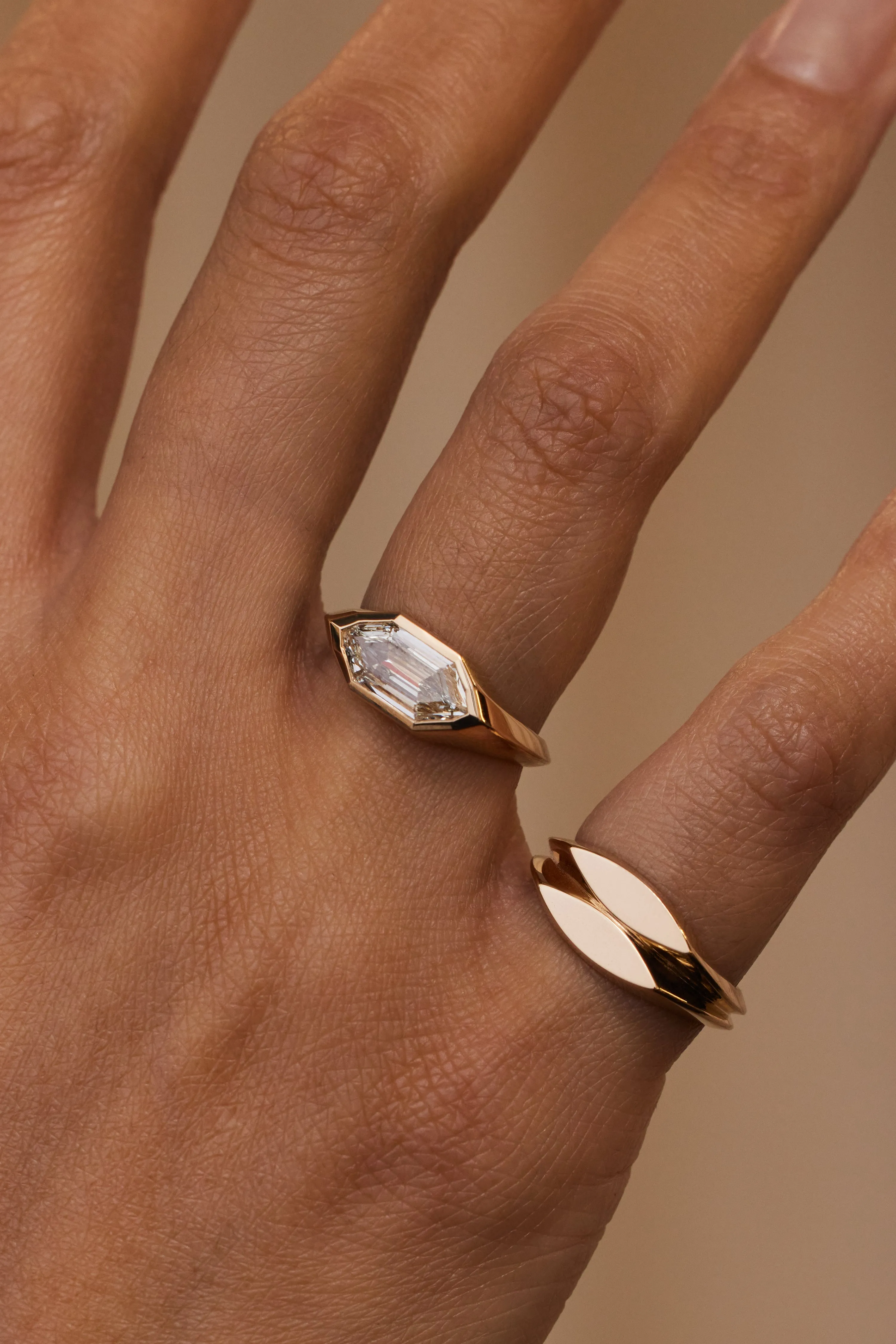 One of a Kind Fancy Cut Diamond Signet Ring No. 50 sold by WWAKE product image thumbnail 2