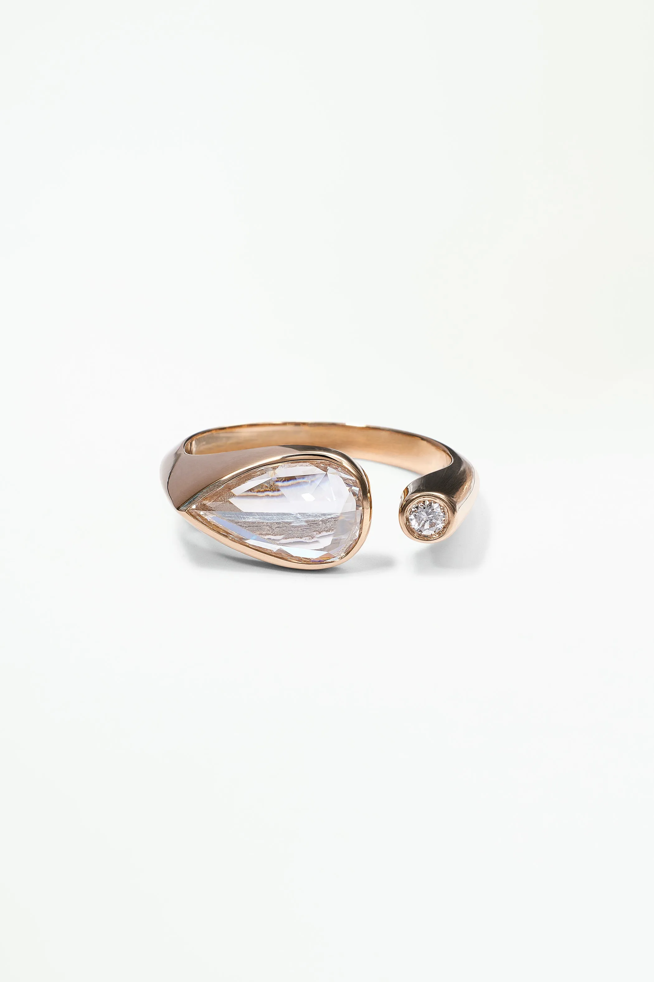 One of a Kind Pear Rose Cut Diamond Dyad Signet Ring No. 8 sold by WWAKE