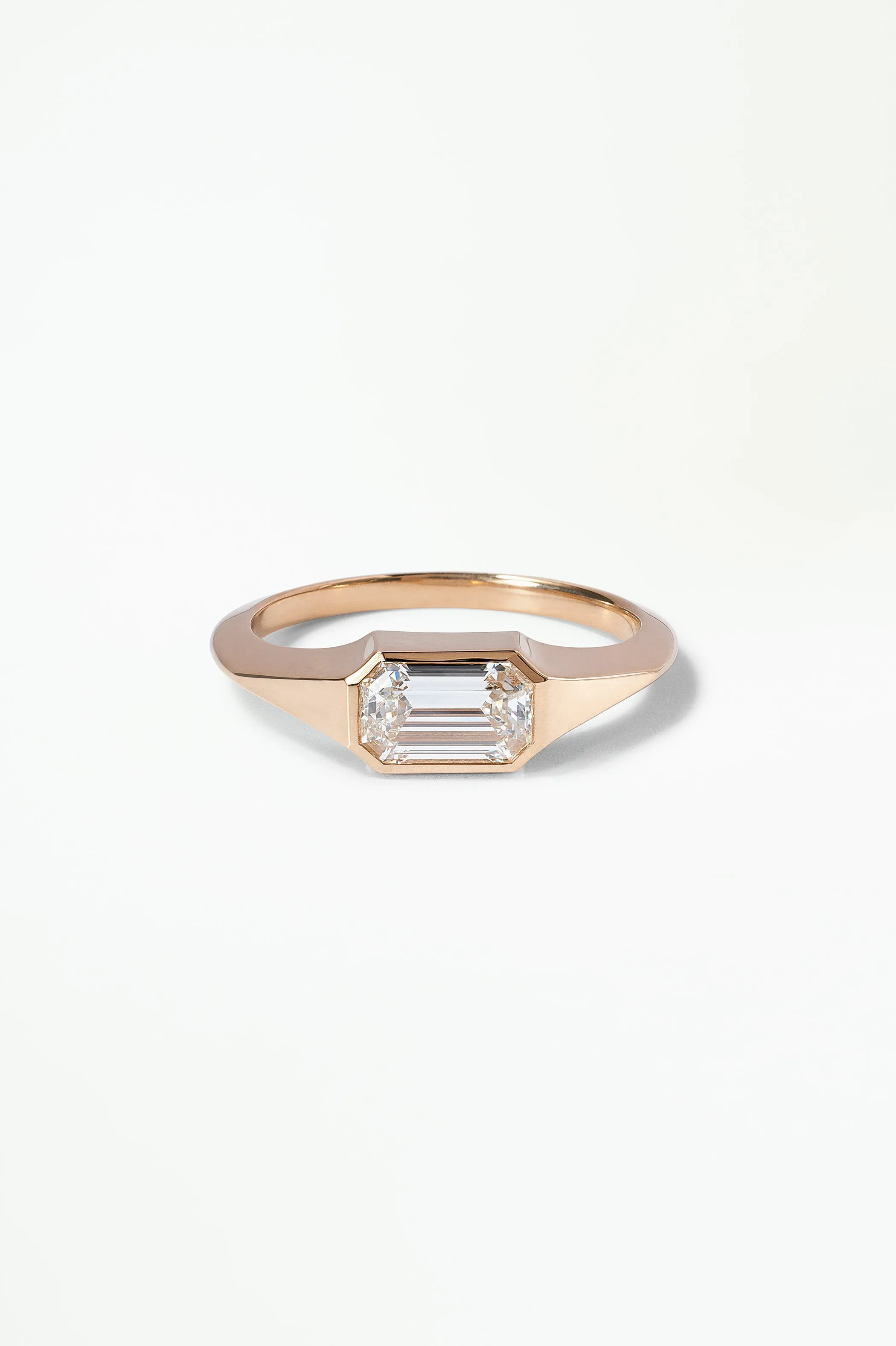 One of a Kind Emerald Cut Diamond Signet Ring No. 37 sold by WWAKE