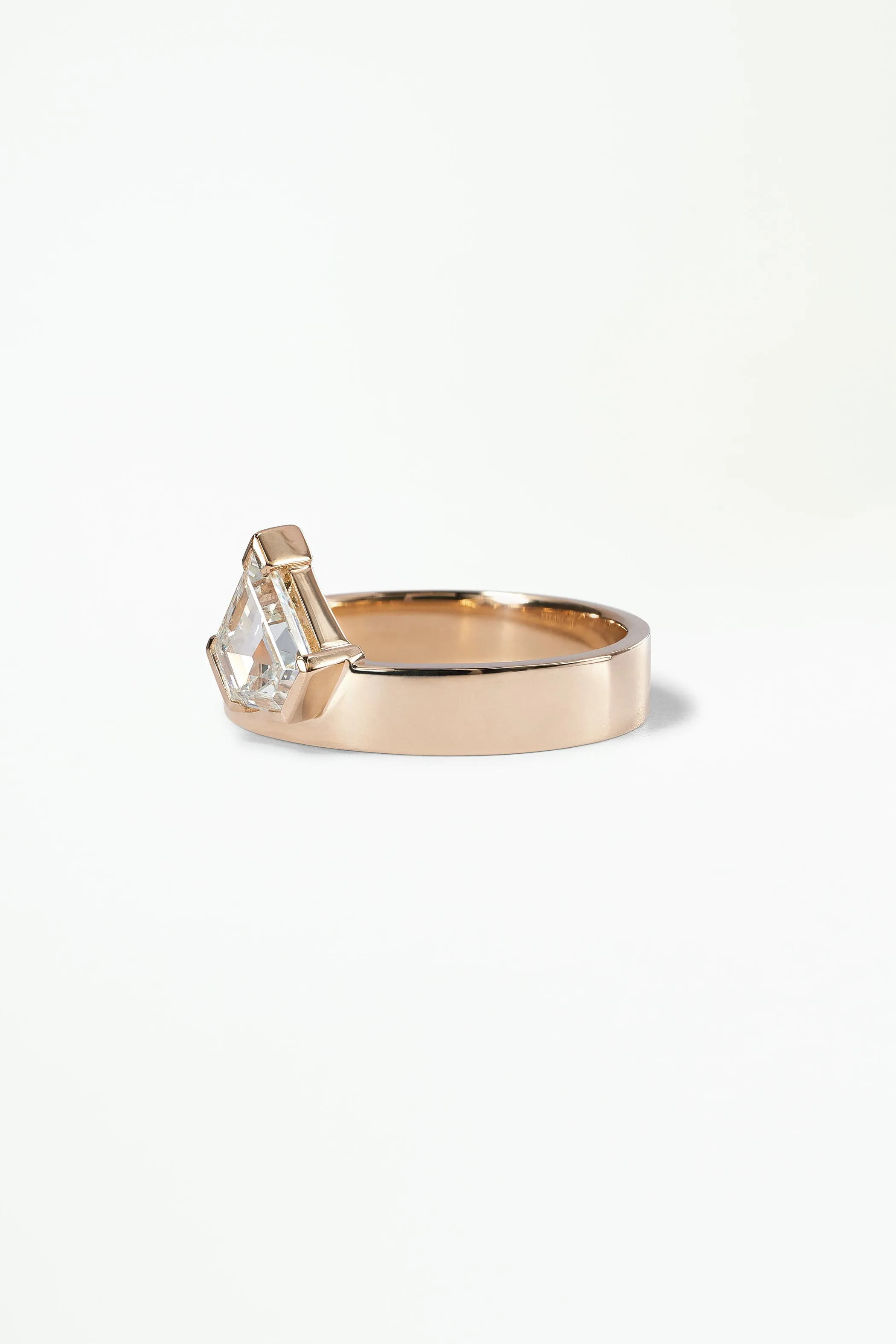 One of a Kind Shield Cut Diamond Monolith Ring No. 10 sold by WWAKE product image thumbnail 3
