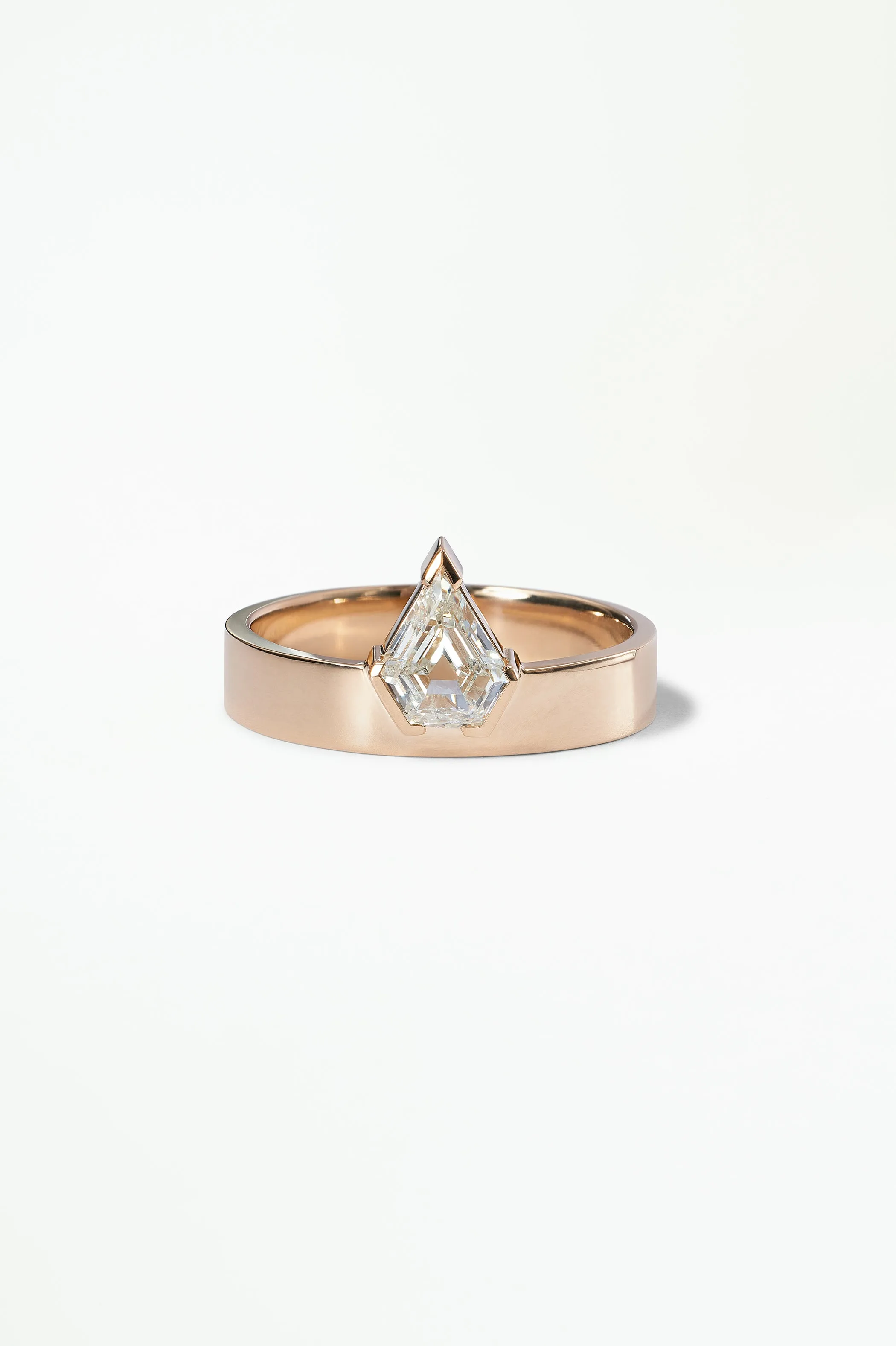 One of a Kind Shield Cut Diamond Monolith Ring No. 10 sold by WWAKE