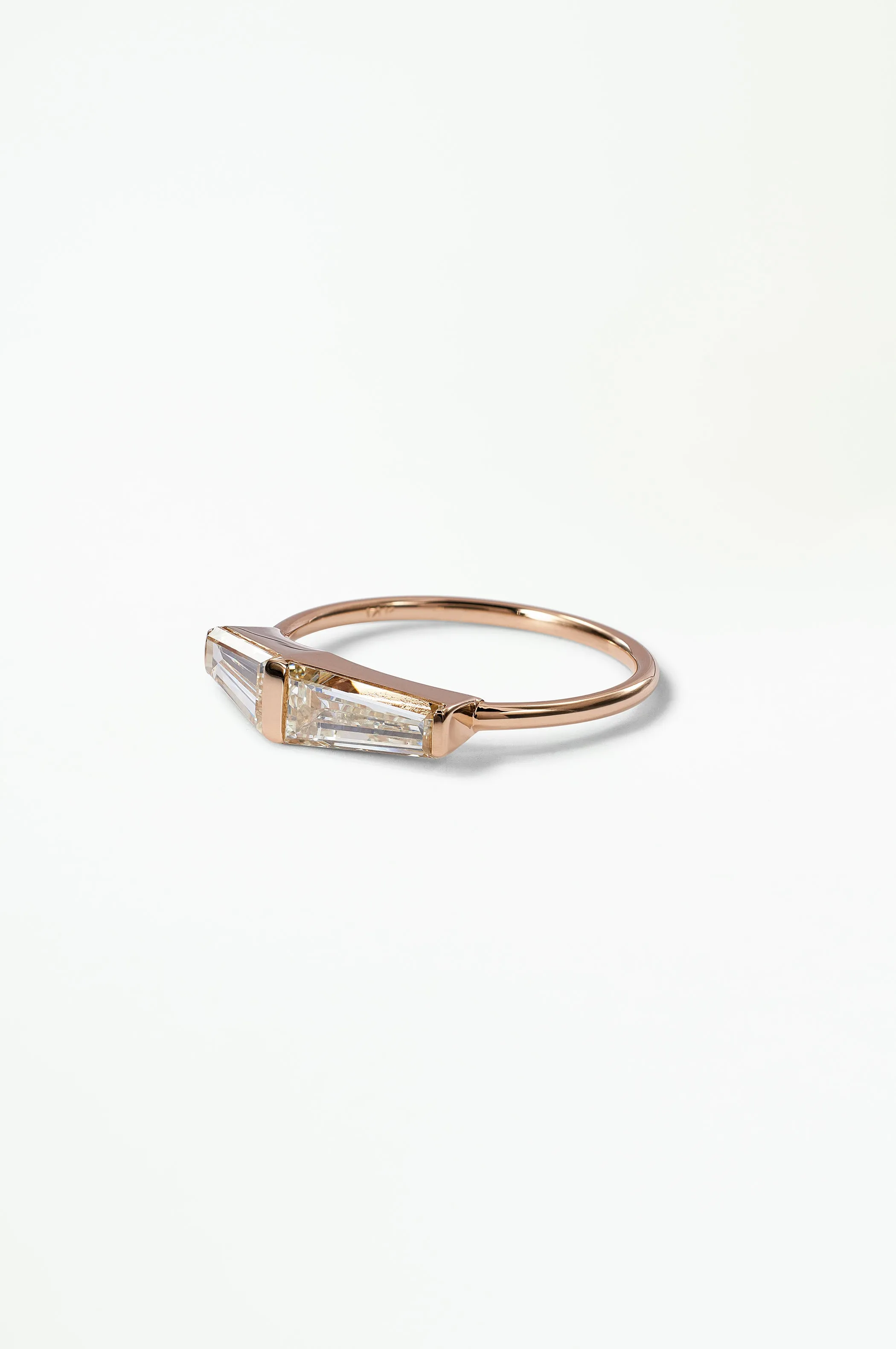 One of a Kind Tapered Baguette Cut Diamond Mosaic Ring No. 41 sold by WWAKE product image thumbnail 3