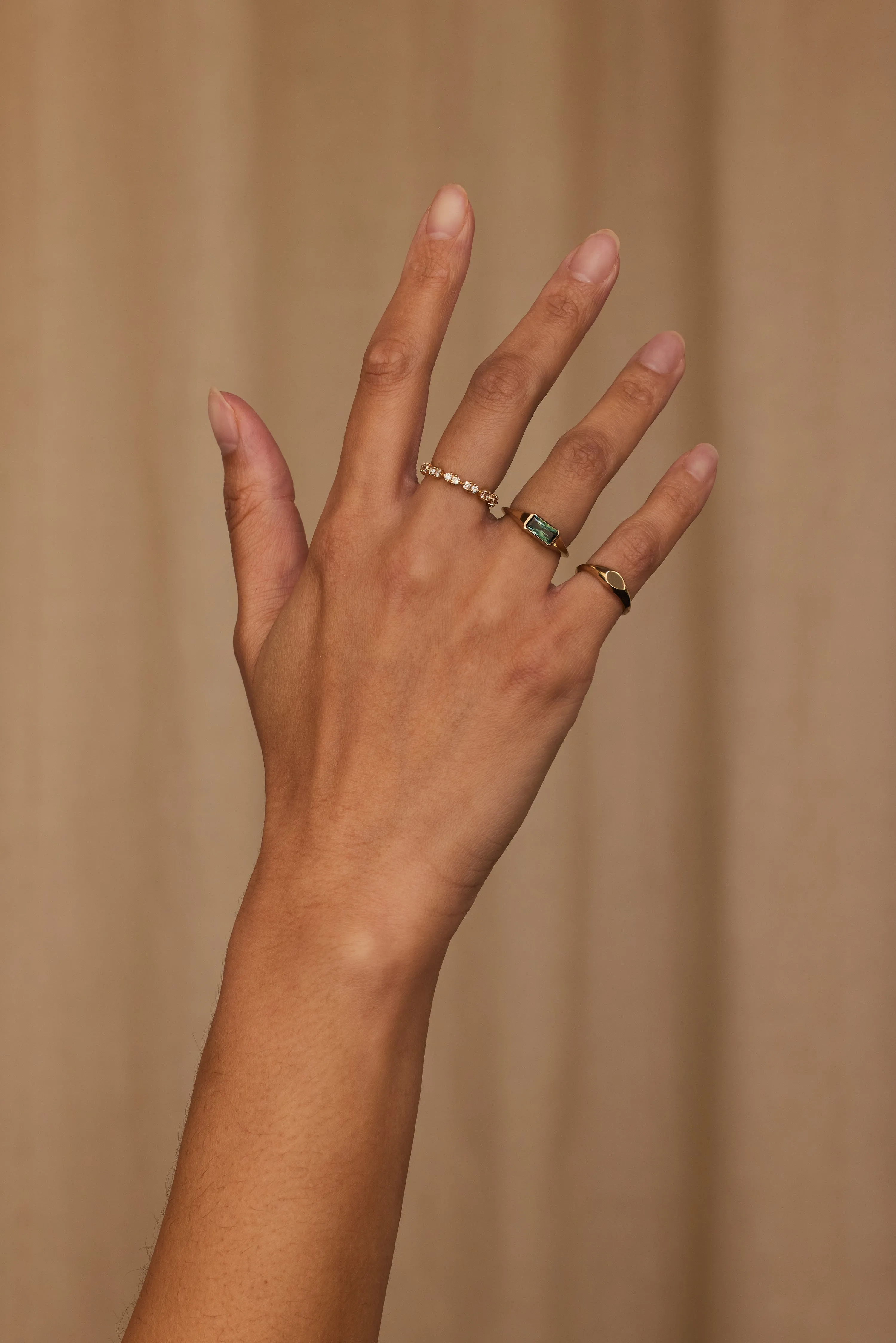 One of a Kind Radiant Cut Sapphire Signet Ring No. 29 sold by WWAKE product image thumbnail 3