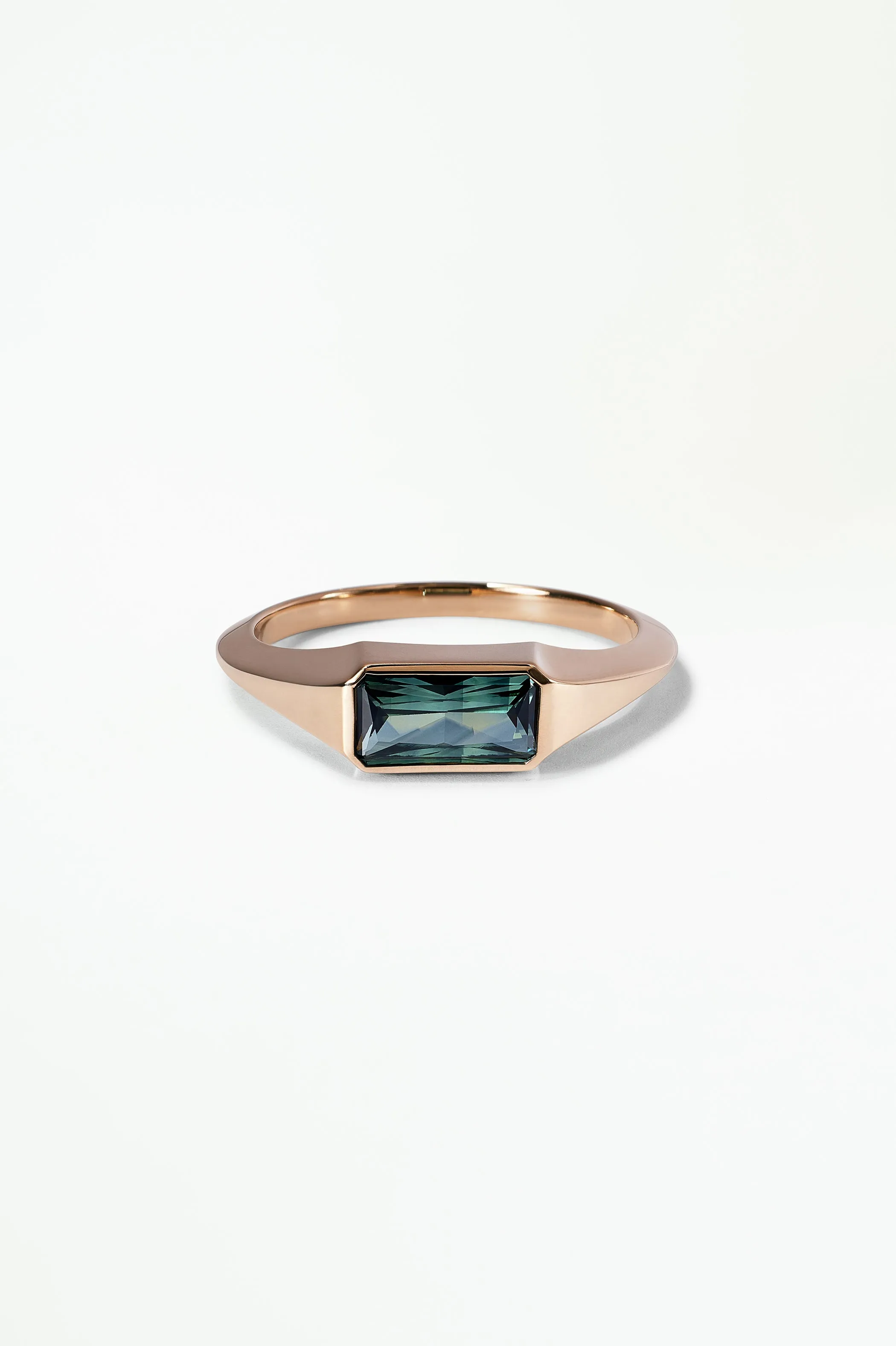 One of a Kind Radiant Cut Sapphire Signet Ring No. 29 sold by WWAKE product image thumbnail 2