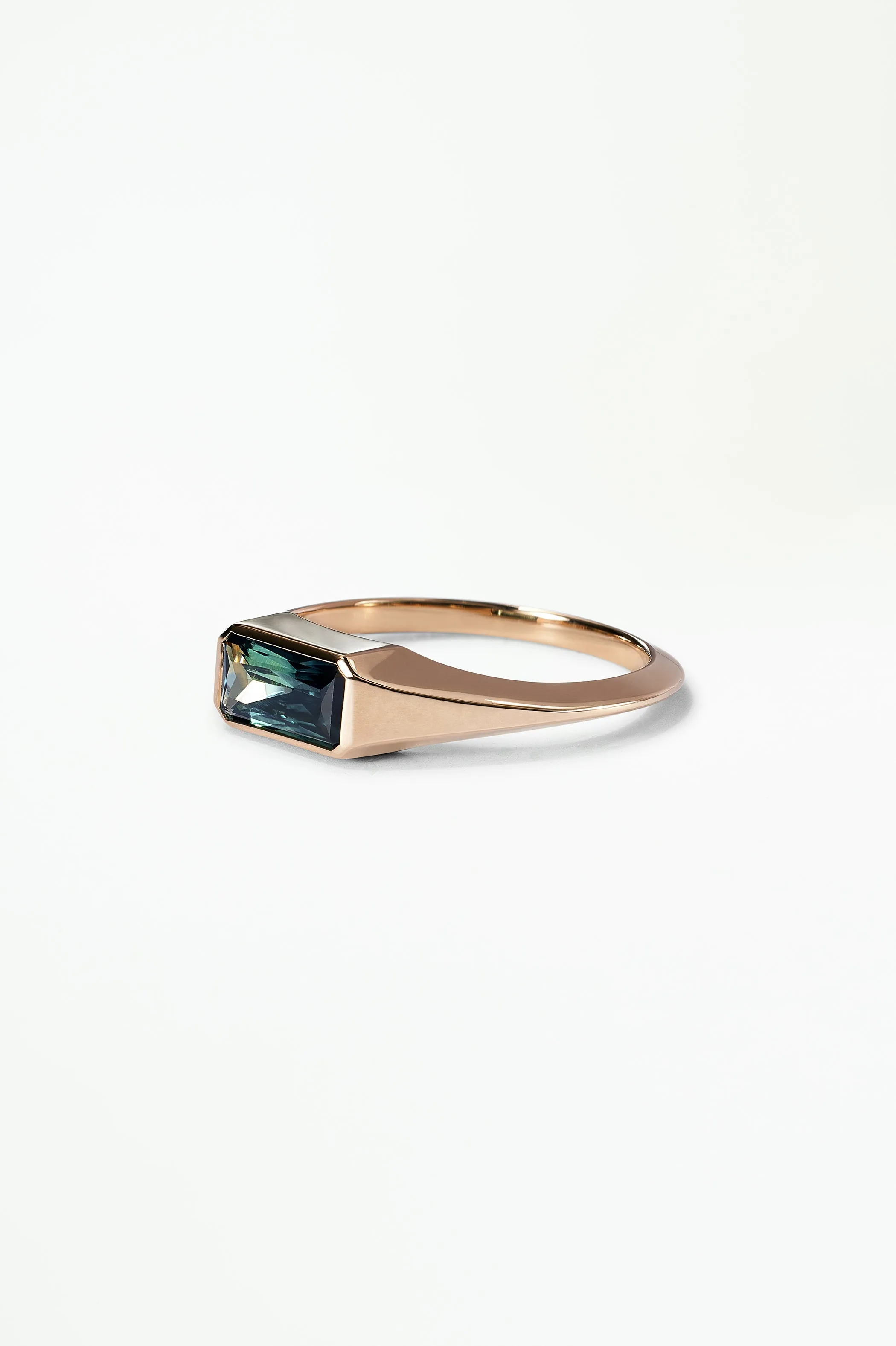 One of a Kind Radiant Cut Sapphire Signet Ring No. 29 sold by WWAKE product image thumbnail 4
