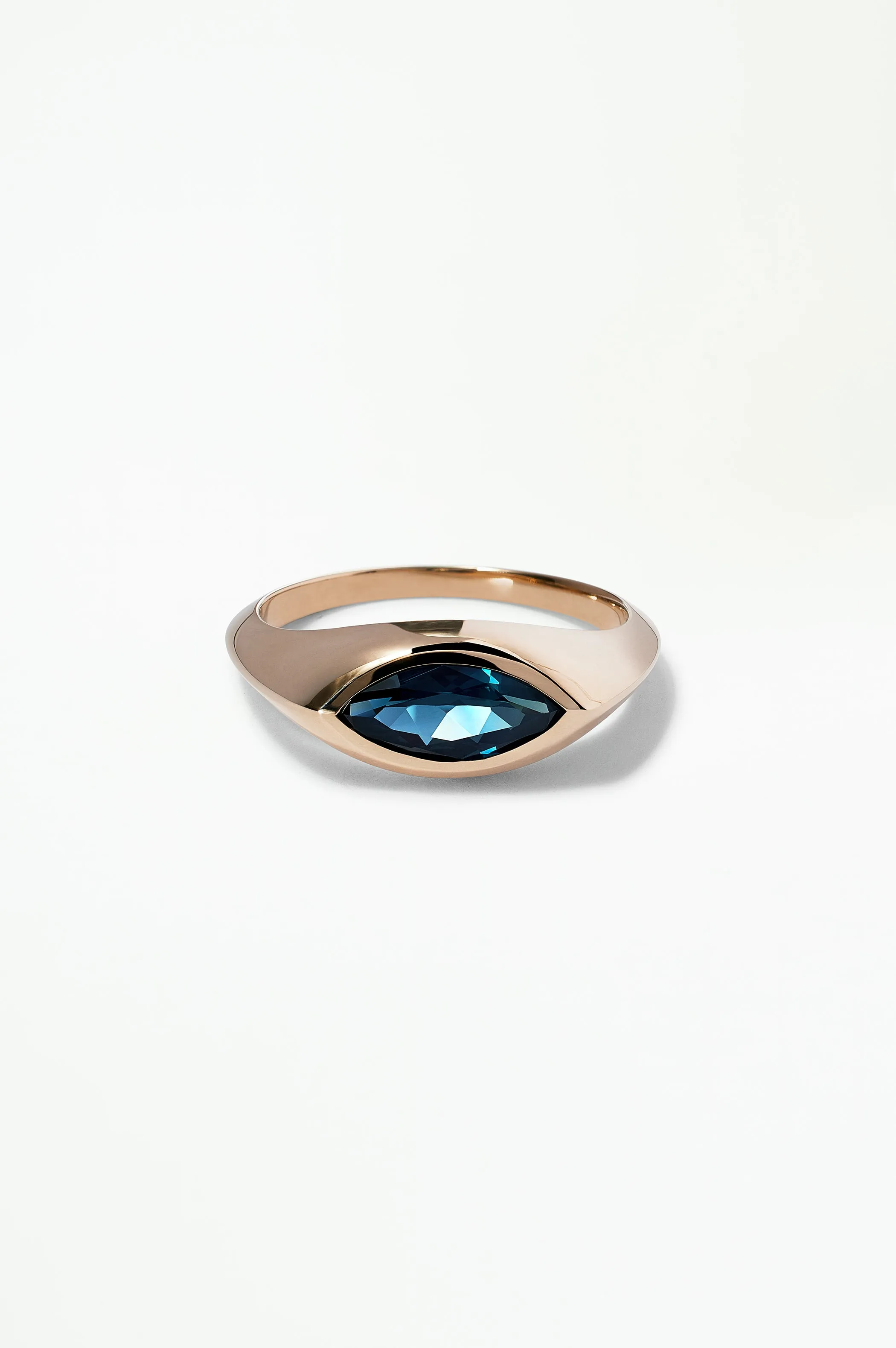 One of a Kind Marquise Cut Sapphire Signet Ring No. 41 sold by WWAKE
