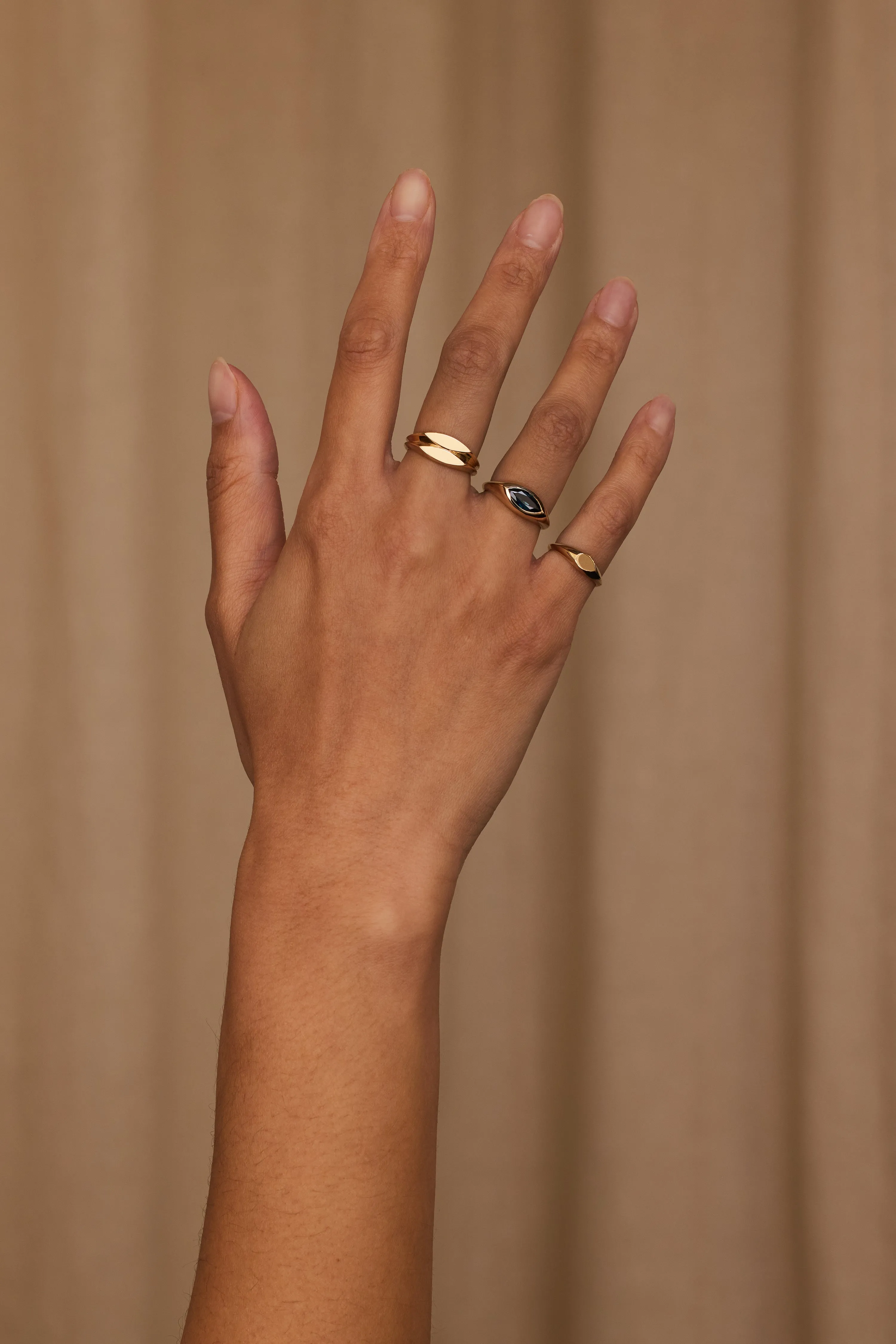 One of a Kind Marquise Cut Sapphire Signet Ring No. 41 sold by WWAKE product image thumbnail 4