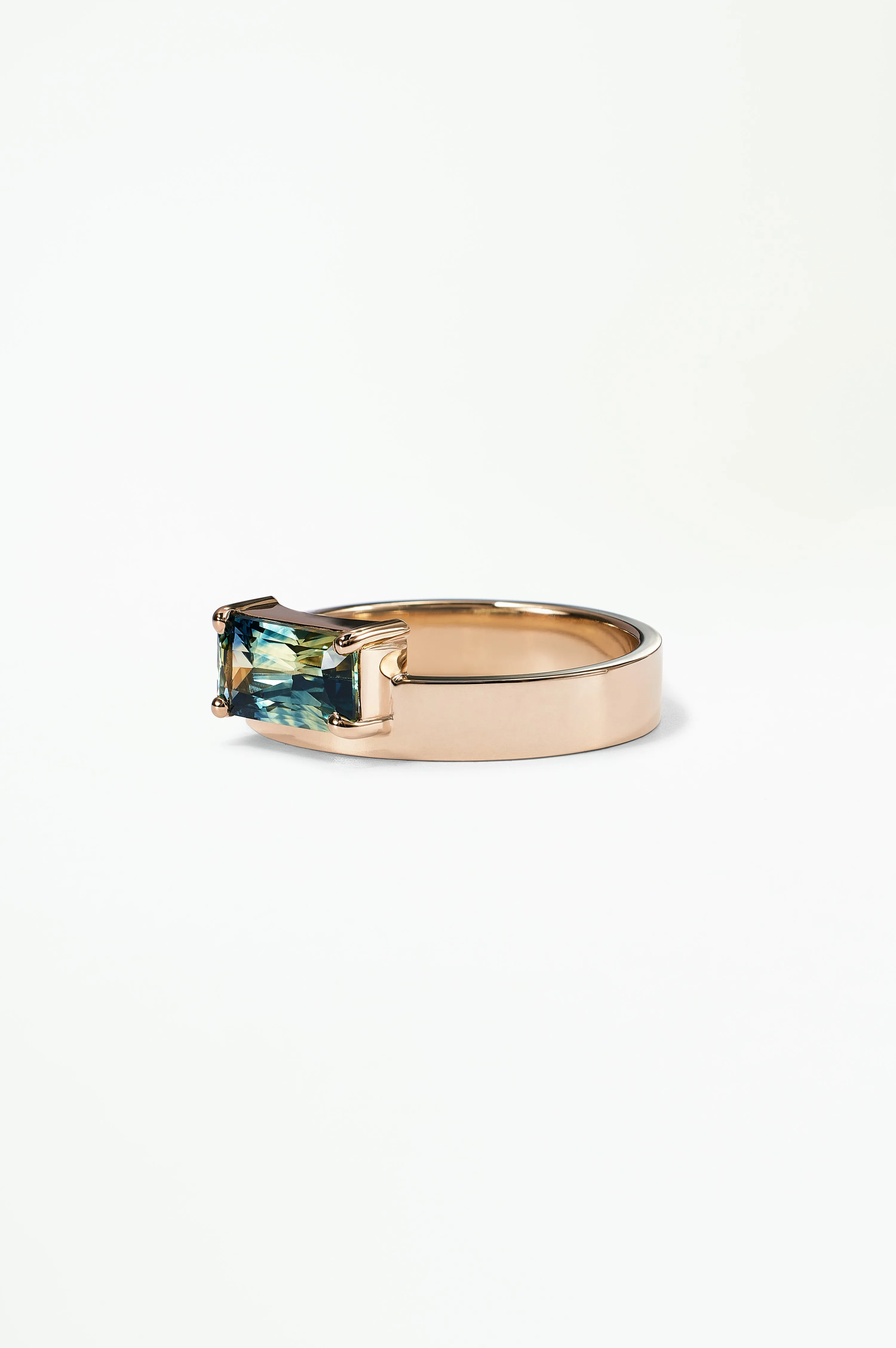 One of a Kind Radiant Cut Sapphire Monolith Ring No. 5 sold by WWAKE product image thumbnail 3