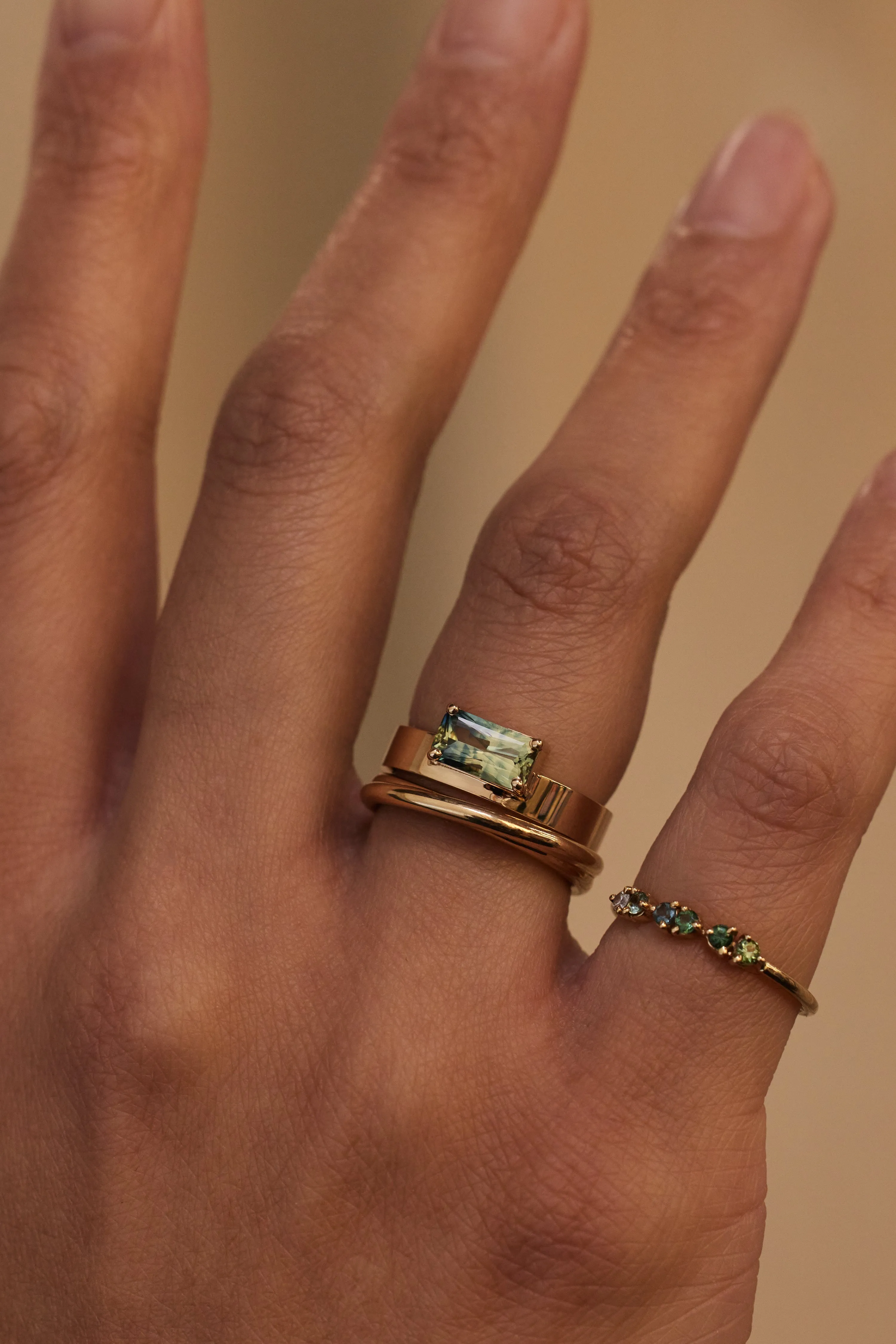 One of a Kind Radiant Cut Sapphire Monolith Ring No. 5 sold by WWAKE product image thumbnail 2