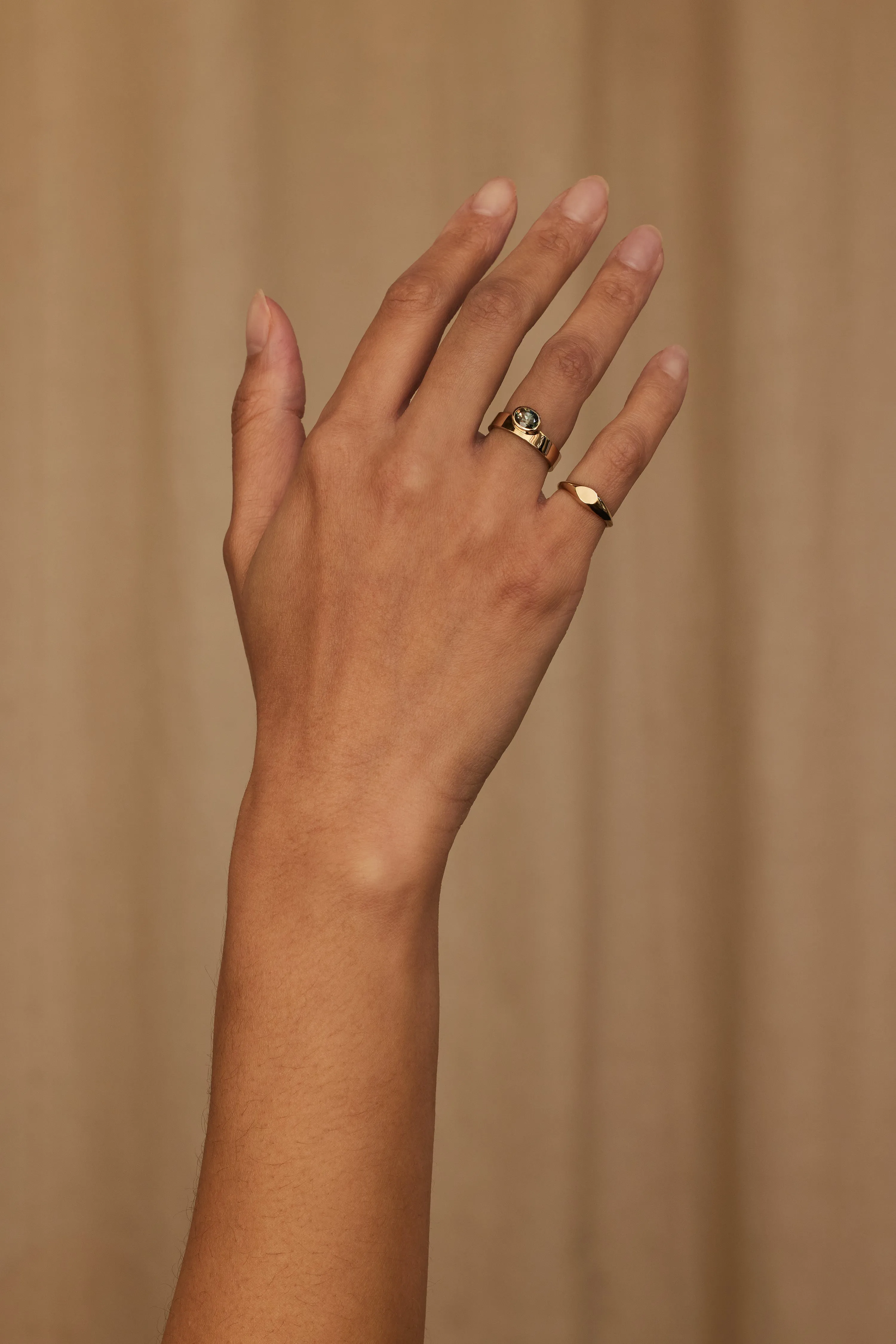 One of a Kind Oval Brilliant Cut Sapphire Monolith Ring No. 4 sold by WWAKE product image thumbnail 4