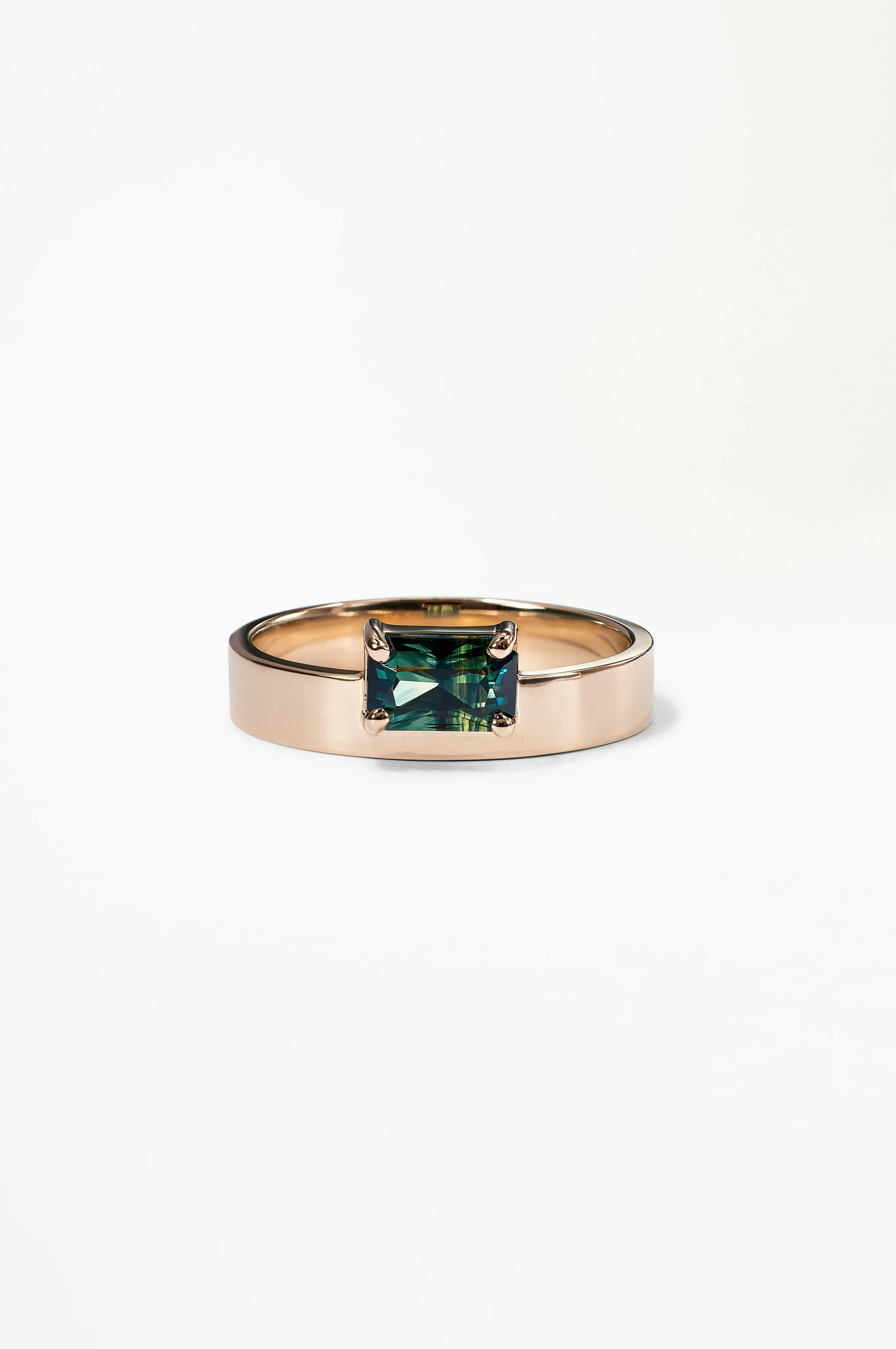 One of a Kind Emerald Cut Sapphire Monolith Ring No. 2 sold by WWAKE