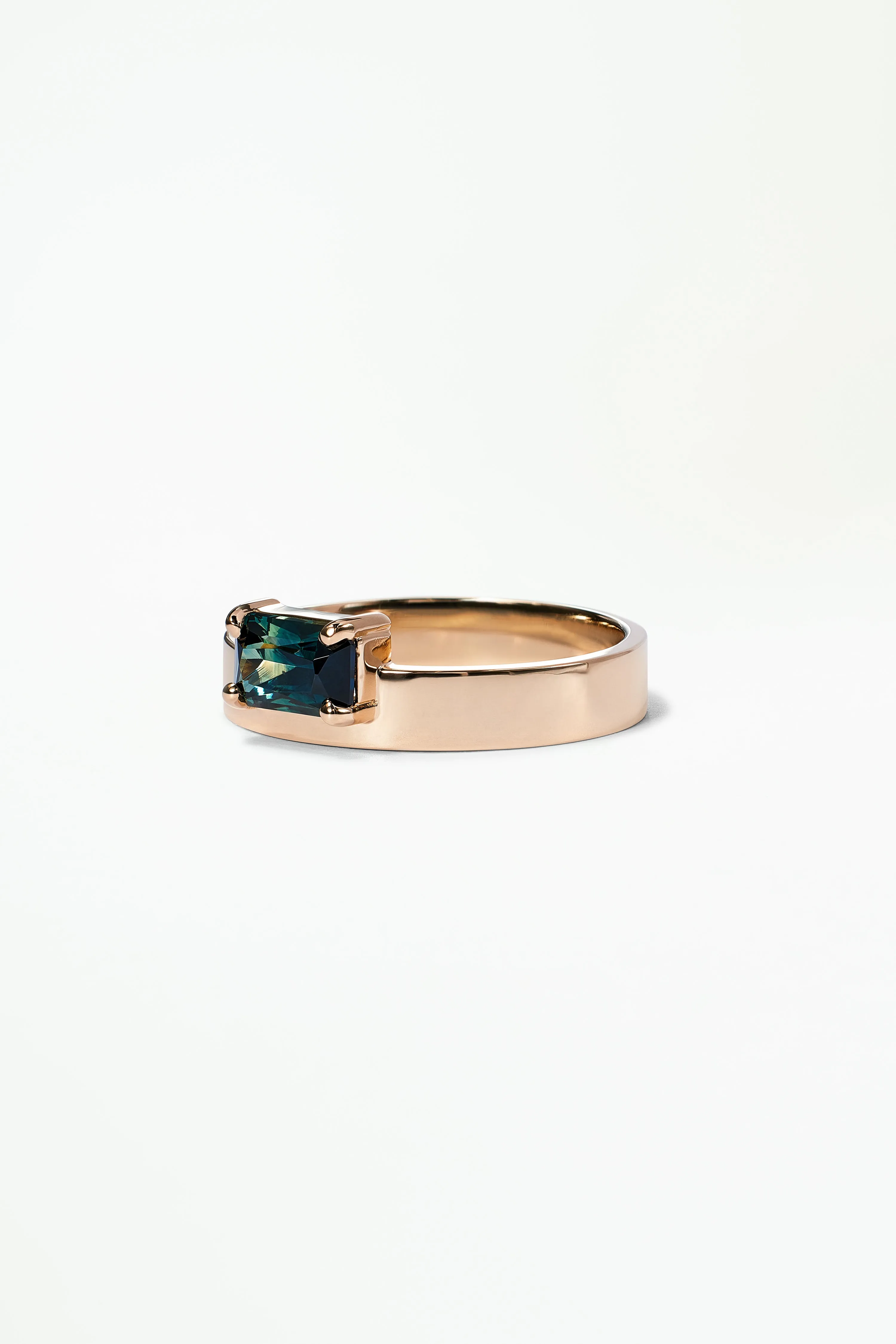 One of a Kind Emerald Cut Sapphire Monolith Ring No. 2 sold by WWAKE product image thumbnail 3