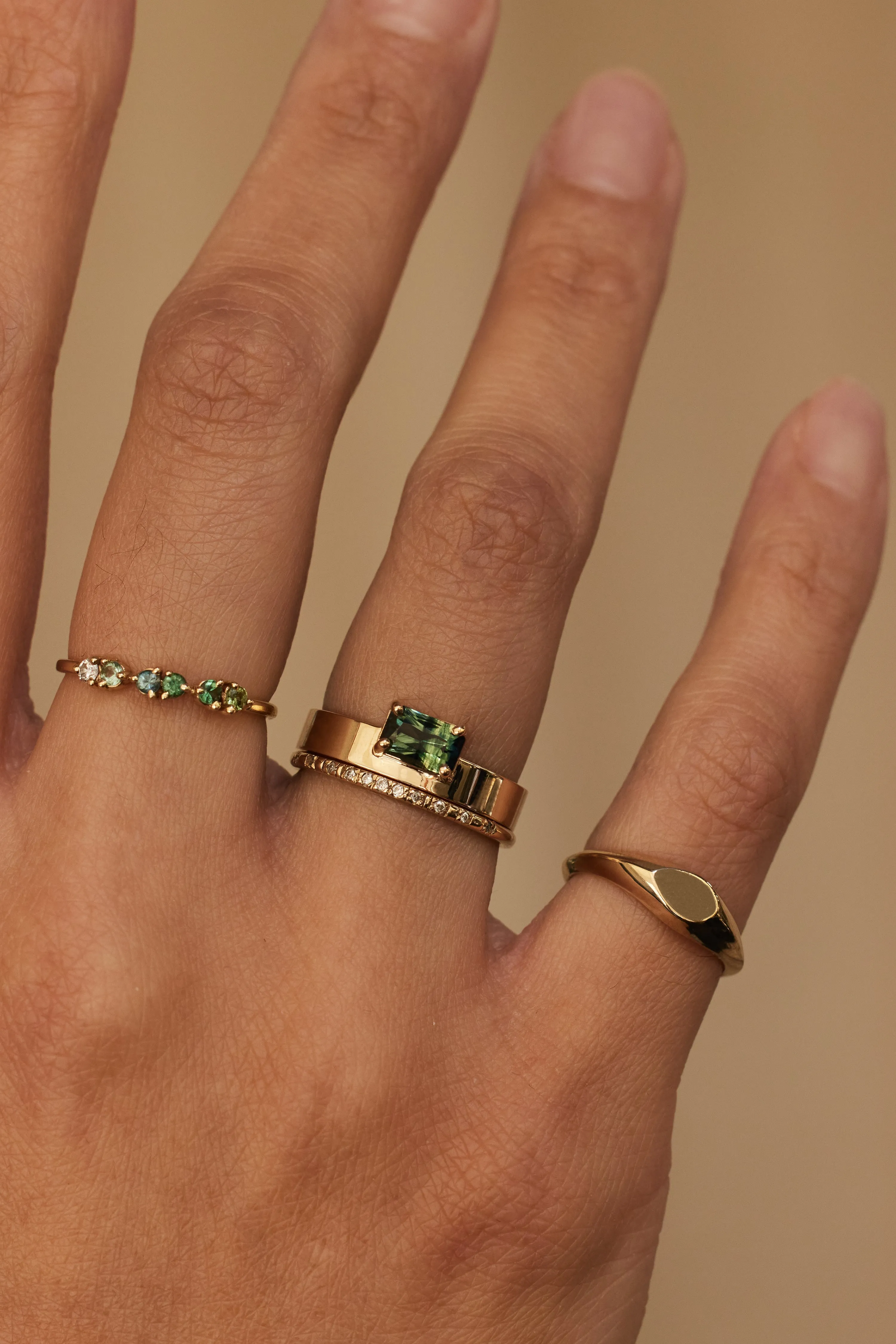 One of a Kind Emerald Cut Sapphire Monolith Ring No. 2 sold by WWAKE product image thumbnail 2