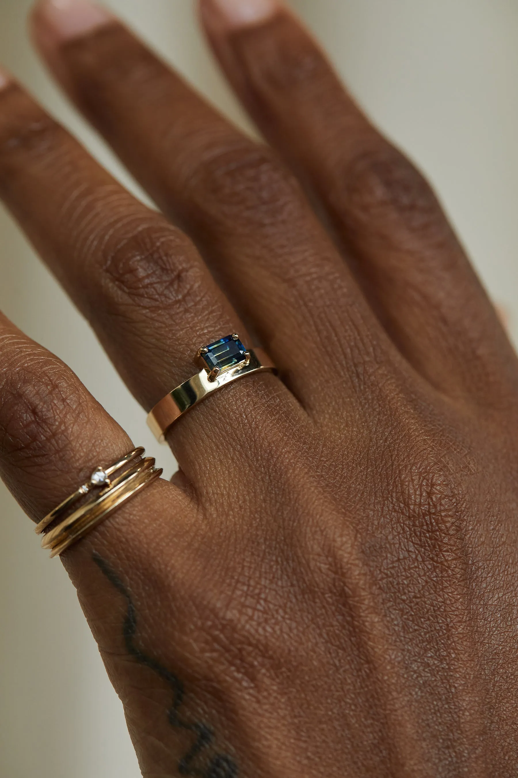 One of a Kind Emerald Cut Gradient Sapphire Monolith sold by WWAKE product image thumbnail 5