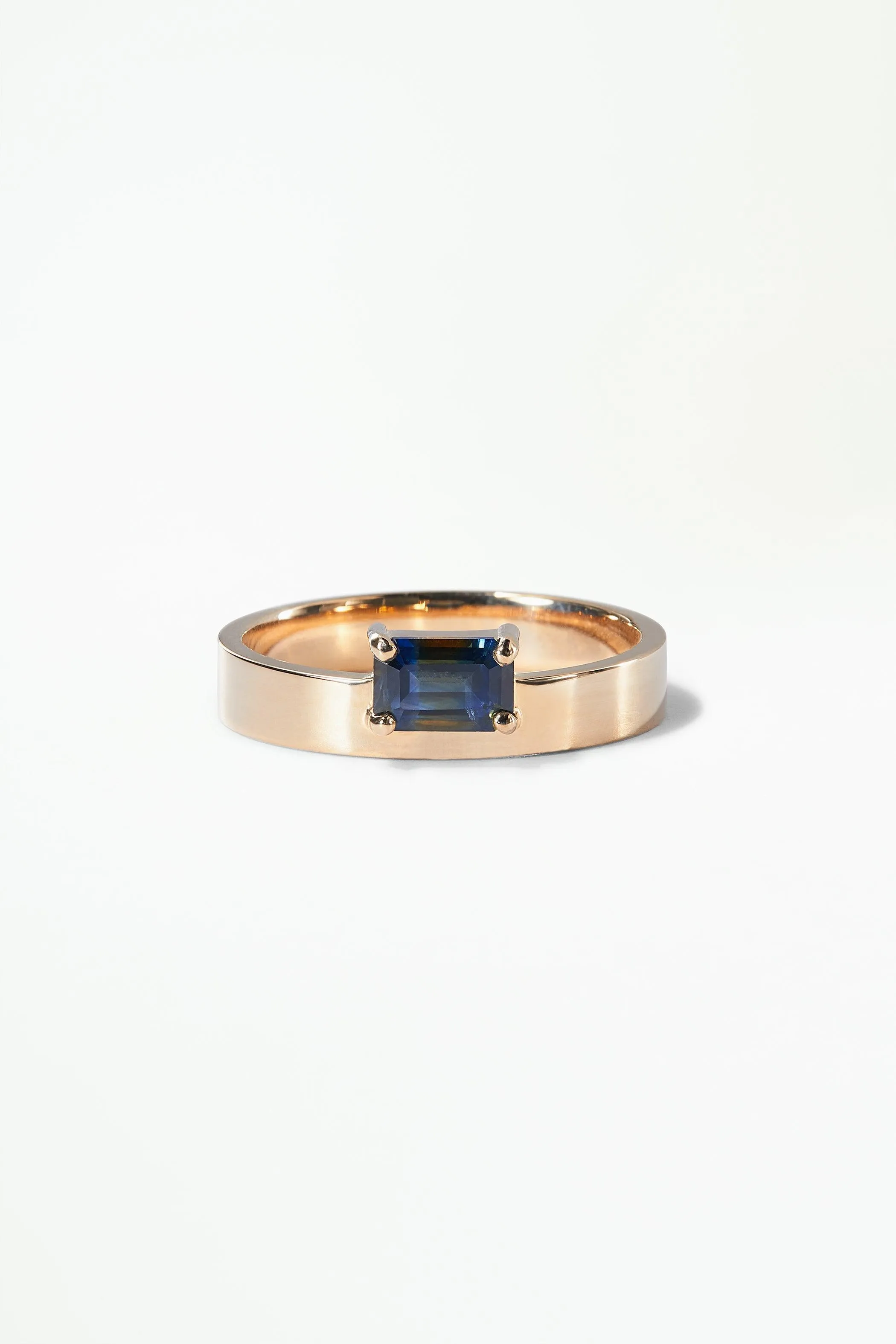 One of a Kind Emerald Cut Gradient Sapphire Monolith sold by WWAKE