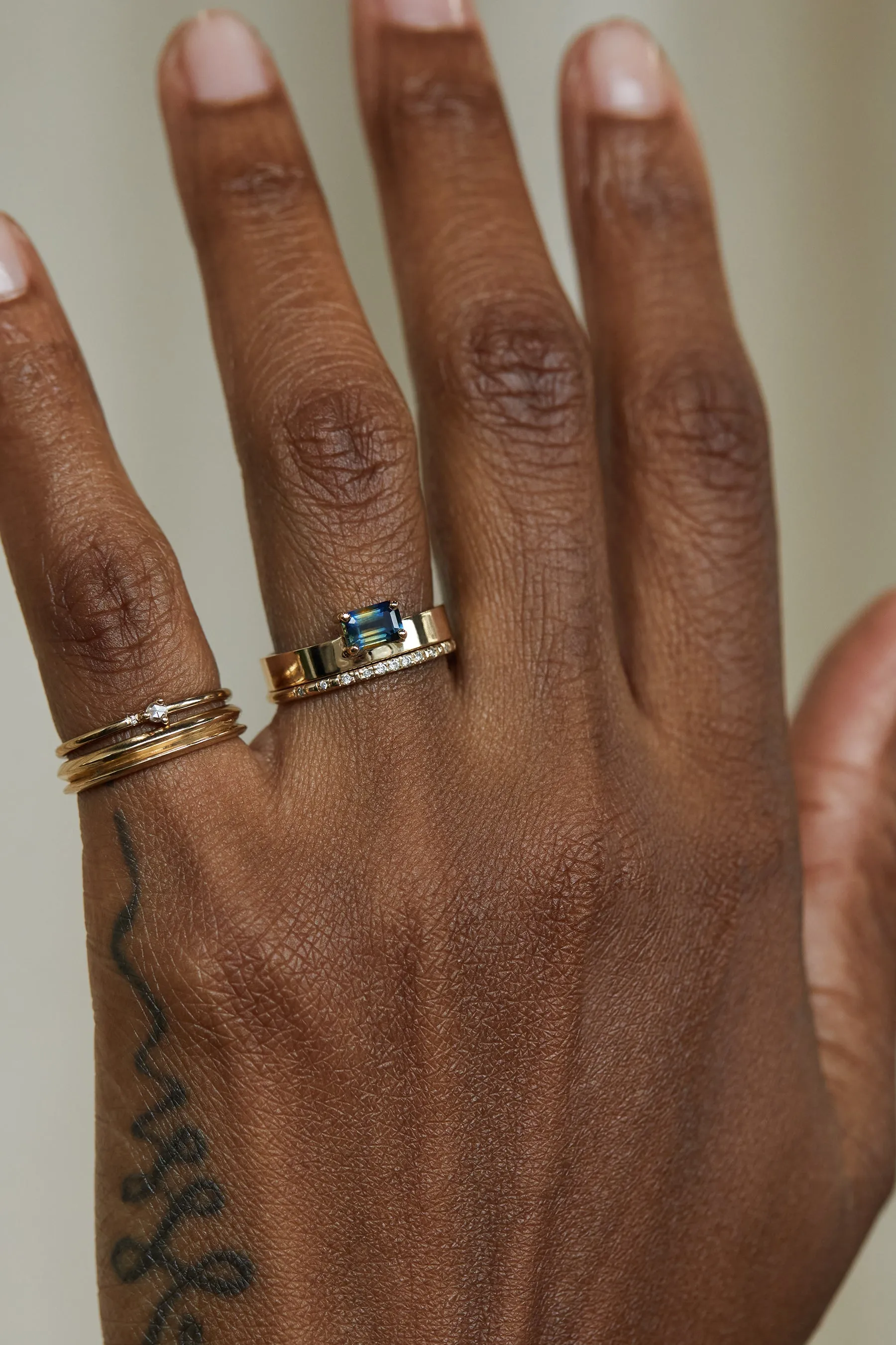 One of a Kind Emerald Cut Gradient Sapphire Monolith sold by WWAKE product image thumbnail 2