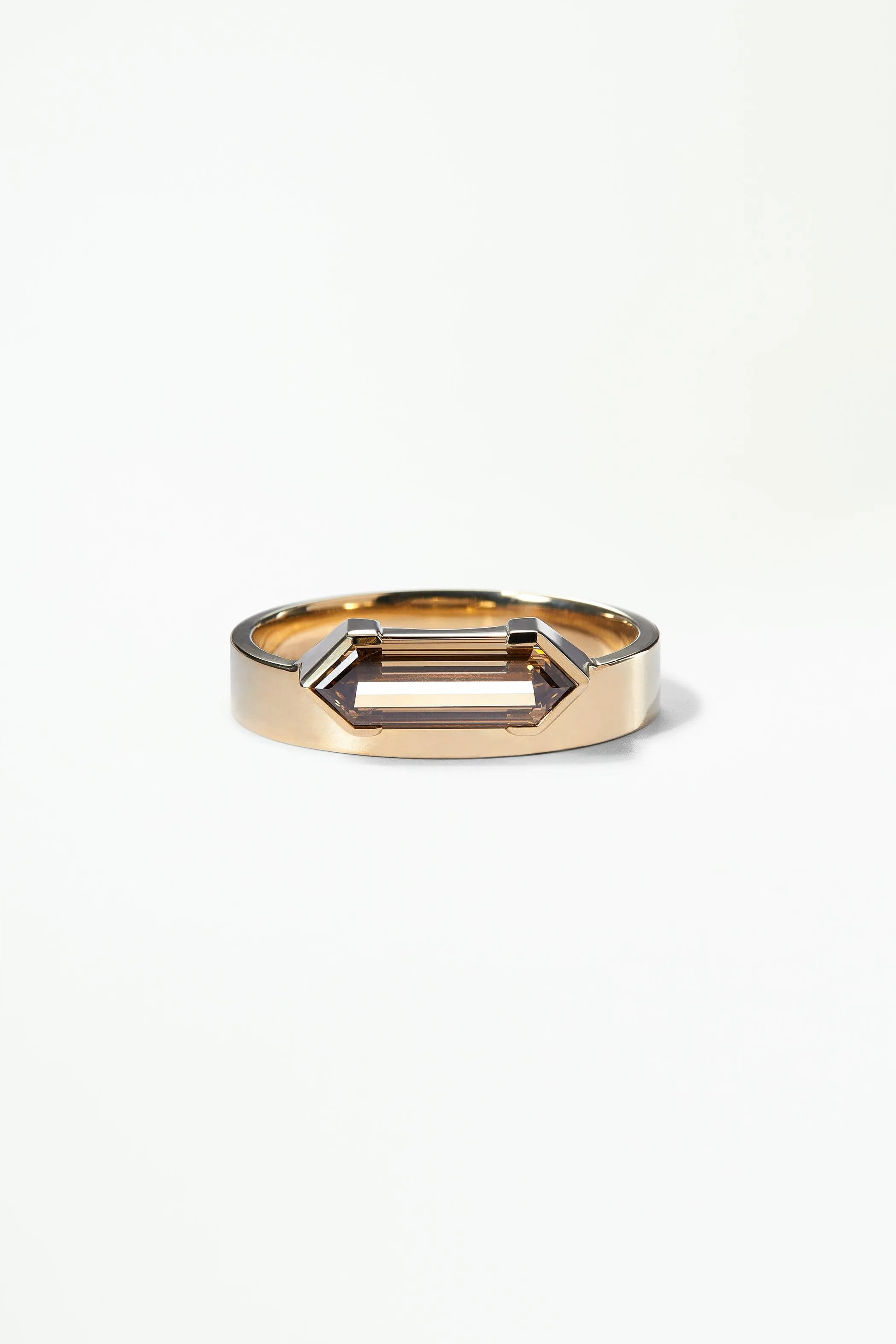 One of a Kind Elongated Hex Champagne Diamond Monolith sold by WWAKE
