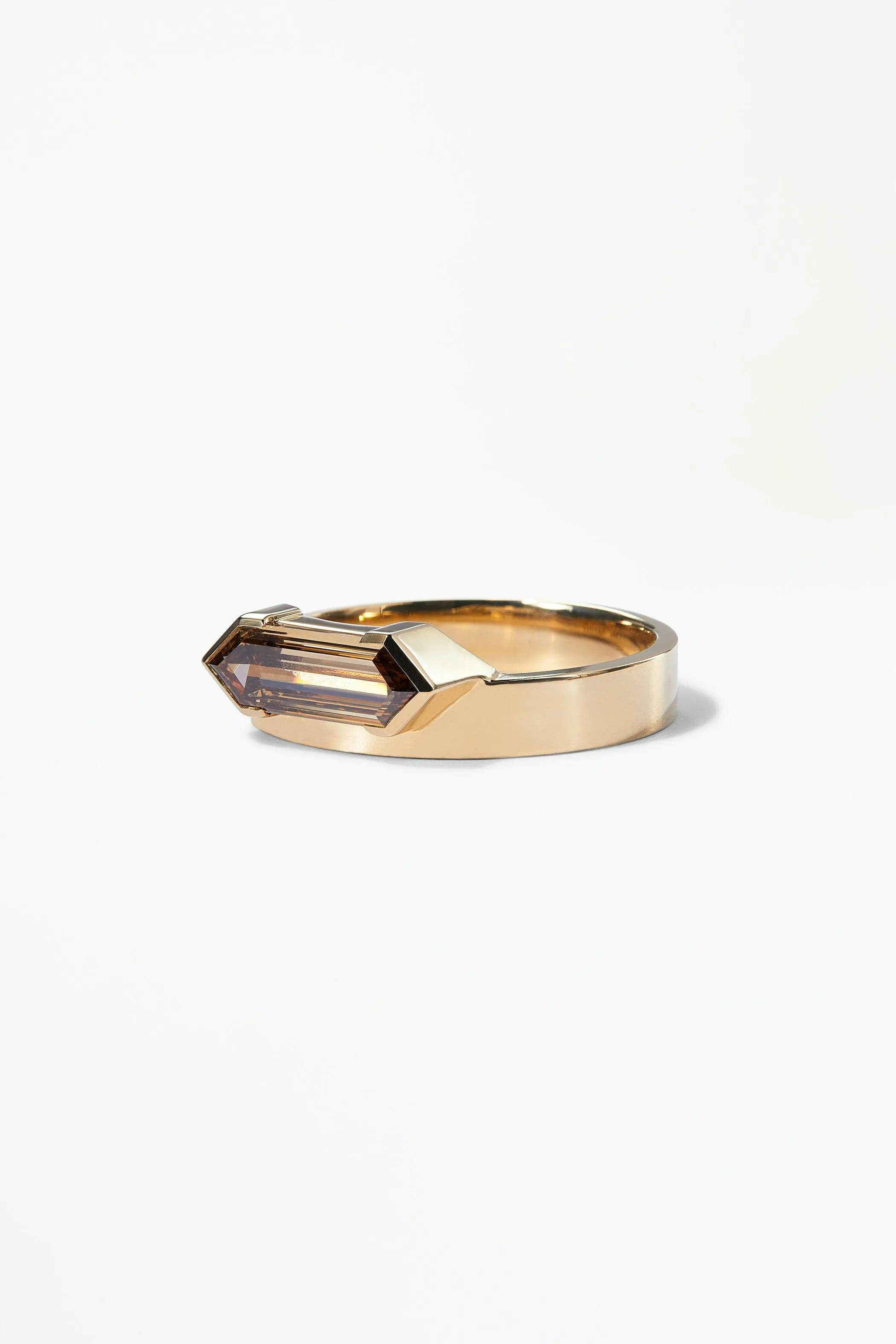 One of a Kind Elongated Hex Champagne Diamond Monolith sold by WWAKE product image thumbnail 3