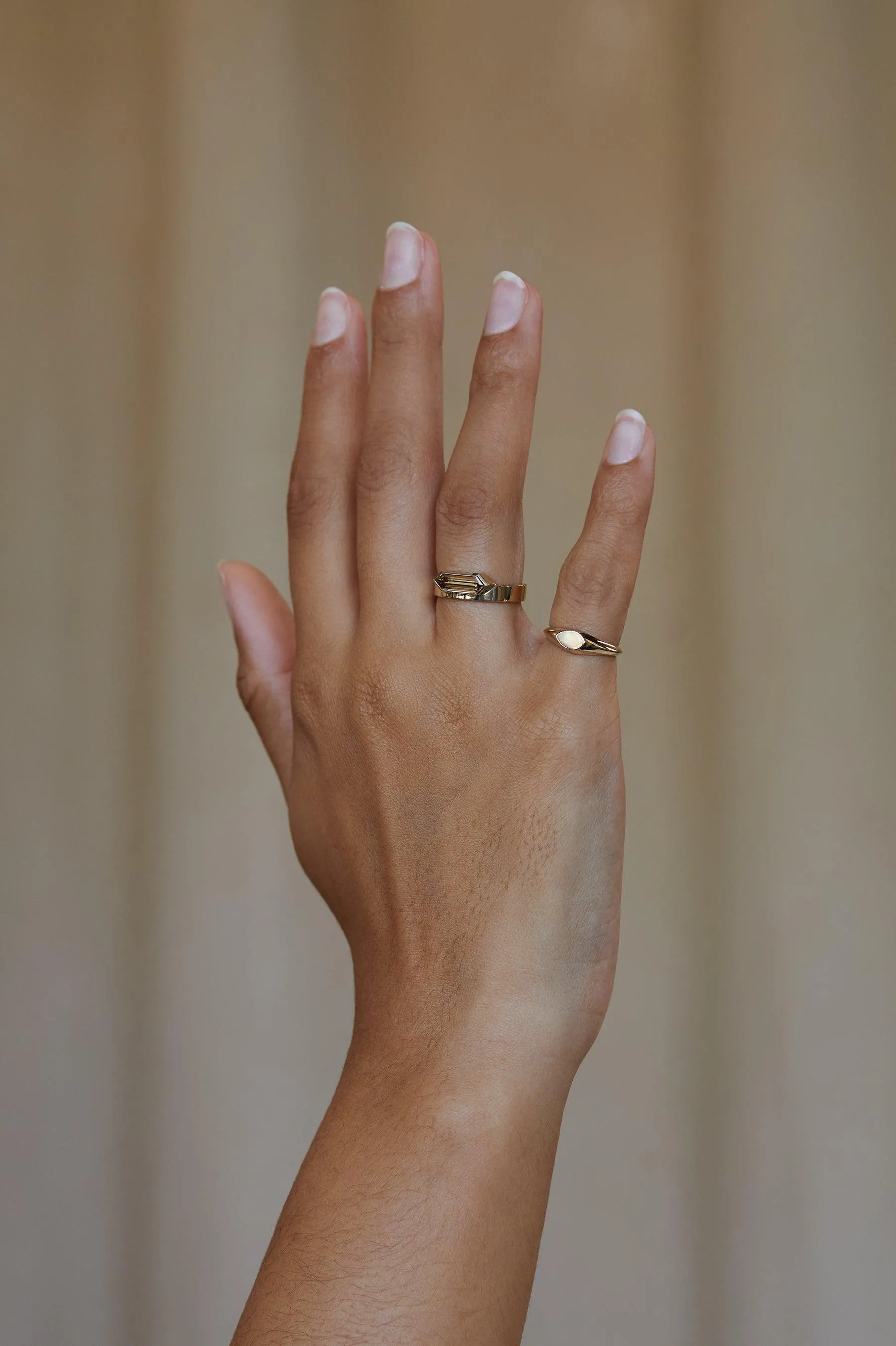 One of a Kind Elongated Hex Champagne Diamond Monolith sold by WWAKE product image thumbnail 4