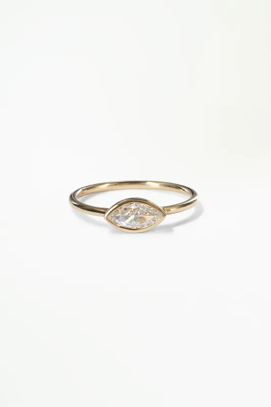 One of a Kind Marquise Diamond Solitaire Ring made by WWAKE