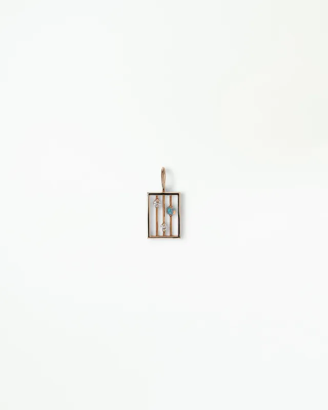 Opal and Diamond Drift Pendant made by WWAKE