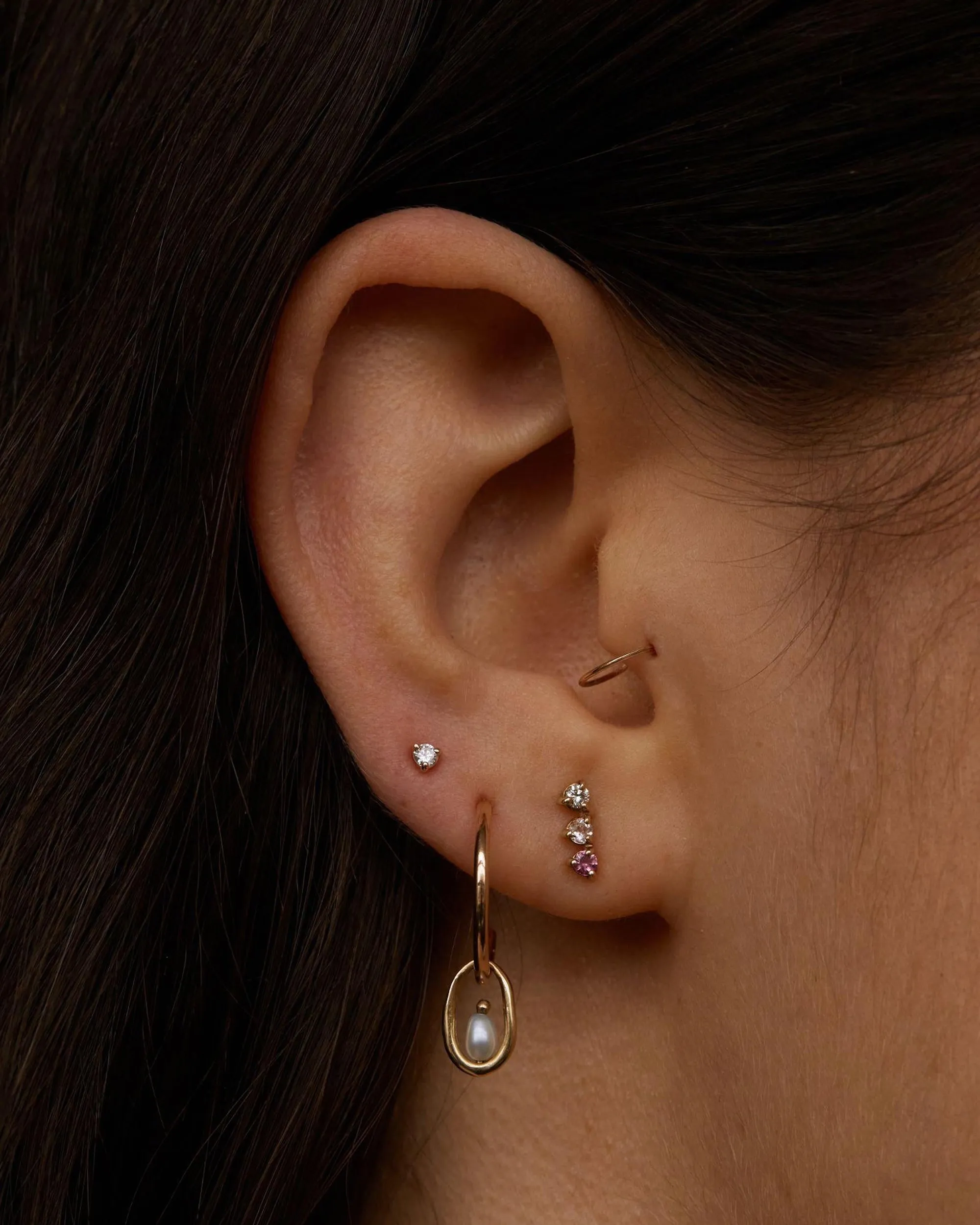 Pearl Droplet Hoop Earring sold by WWAKE product image thumbnail 4